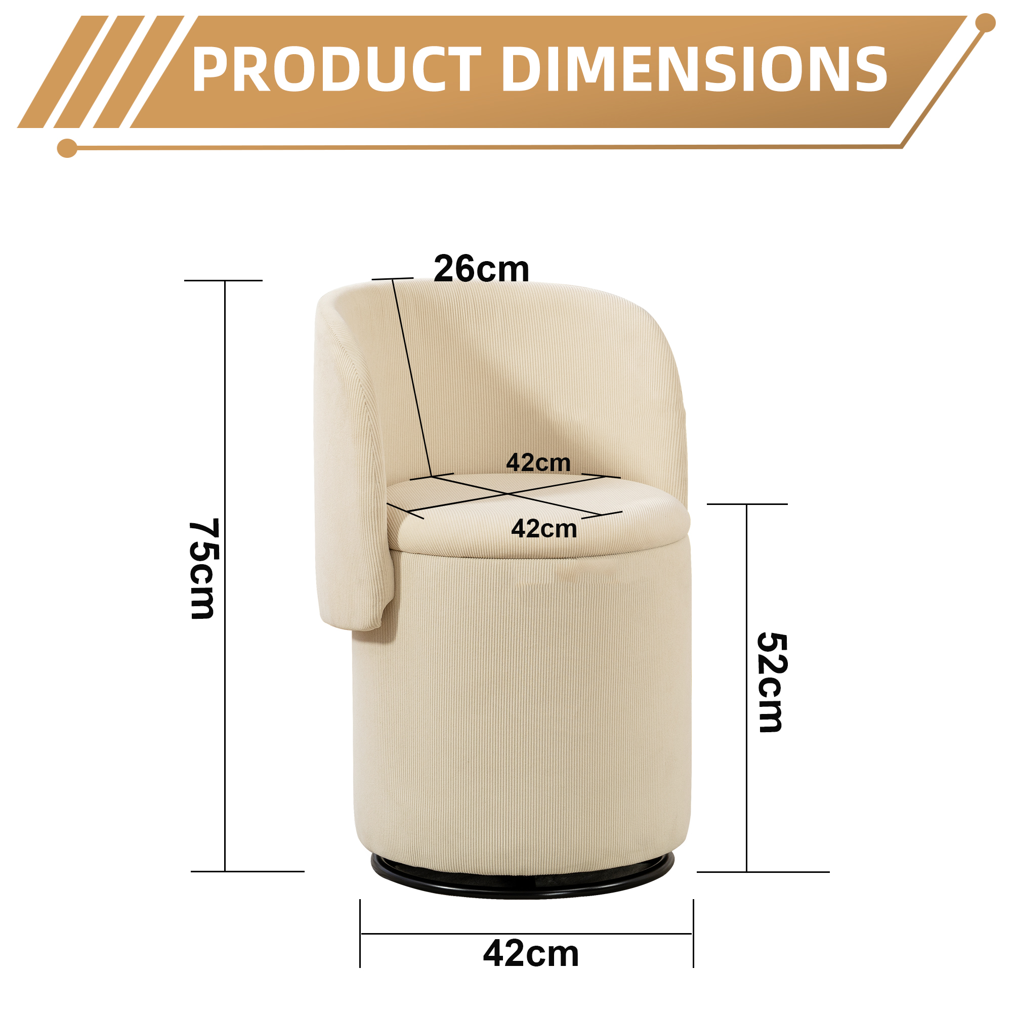 Rangement intégré fauteuil