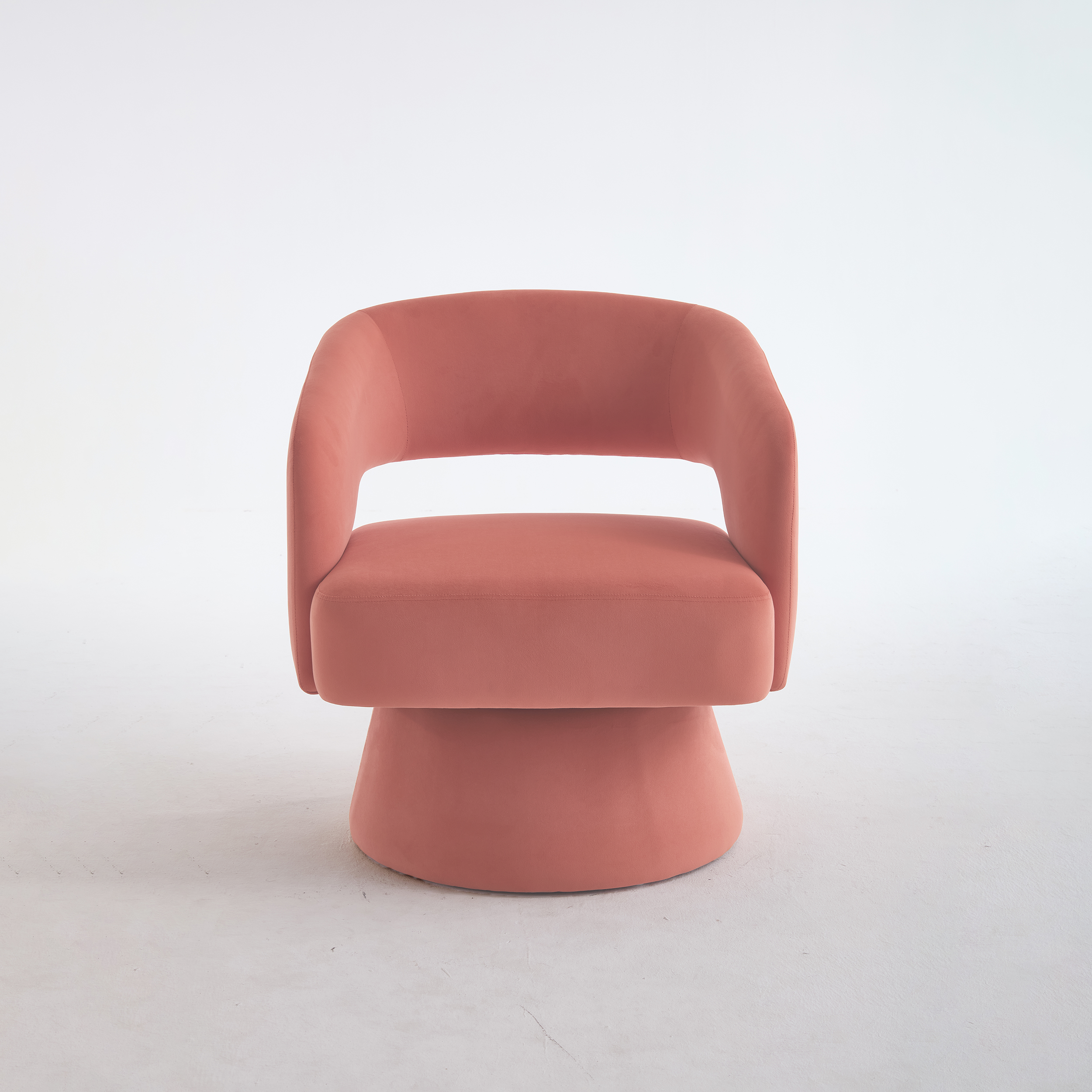 Fauteuil pivotant en velours, accoudoirs incurvés, base de rotation stable, rembourrage épaisse, dossier ergonomique, pour salon et bureau, design moderne, liberté de mouvement, look luxueux, usage quotidien - image 8