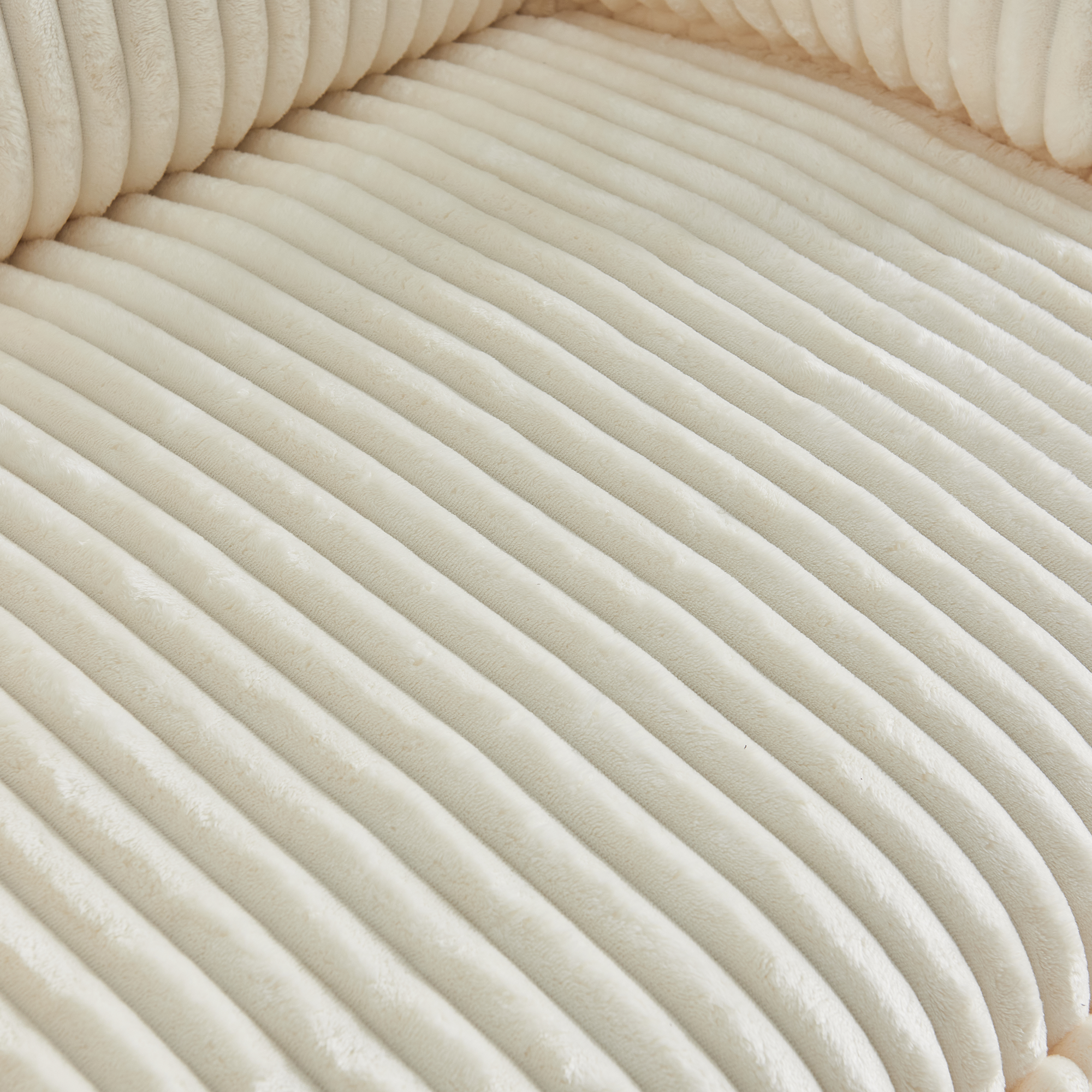 Fauteuil compact en velours côtelé avec repose-pieds, livré compressé, sans montage, tissu durable anti-boulochage, pour salon et chambre, confort quotidien, gain de place, usage immédiat, design chaleureux - image 7