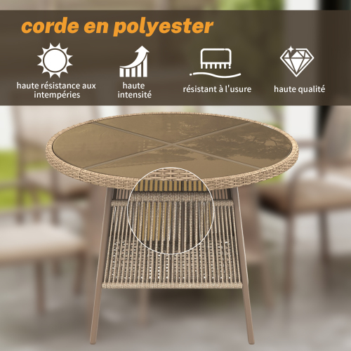 Dossier en corde tressée