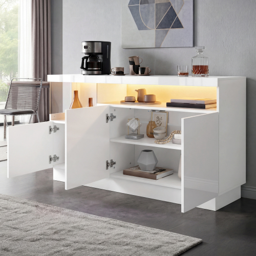 Buffet blanc laqué