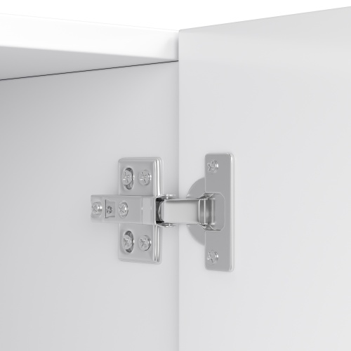 Portes équipées de charnières et meuble surélevé