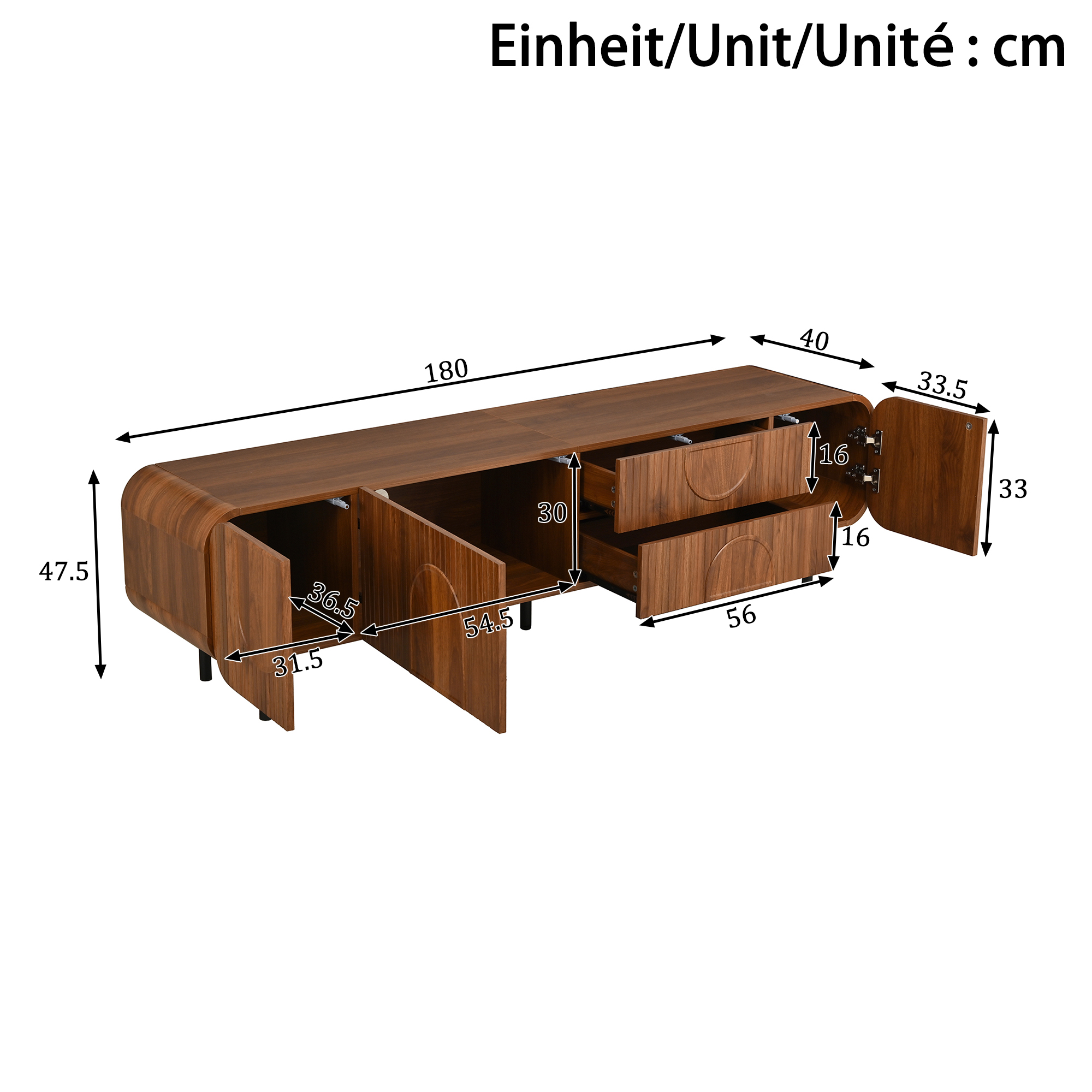 Dimensions du meuble TV