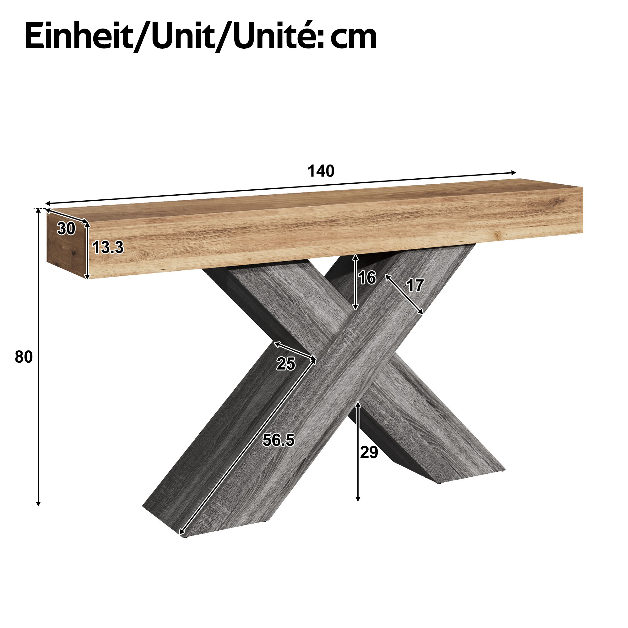 Dimensions du table d'appoint