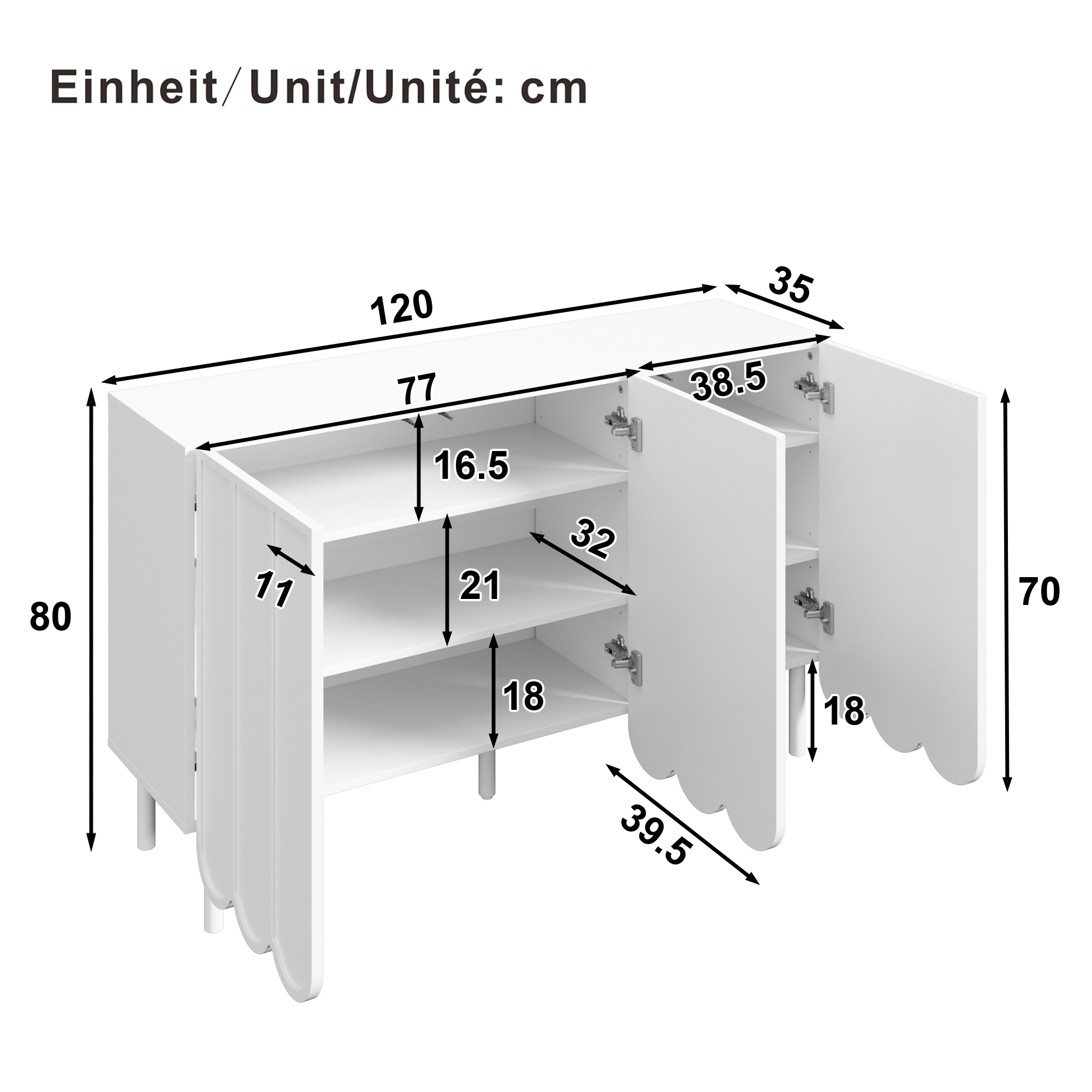 Dimensions du buffet