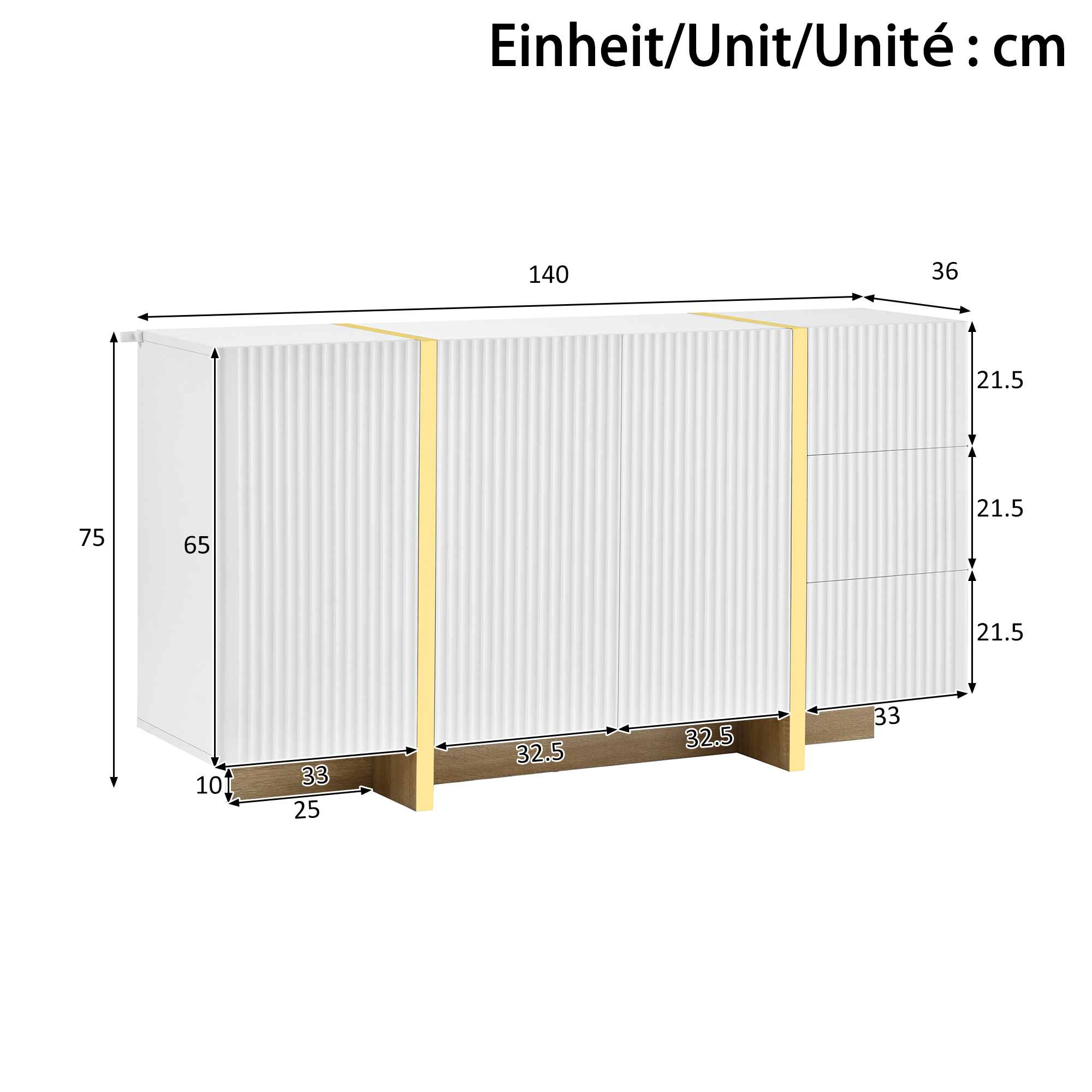 Dimensions du buffet
