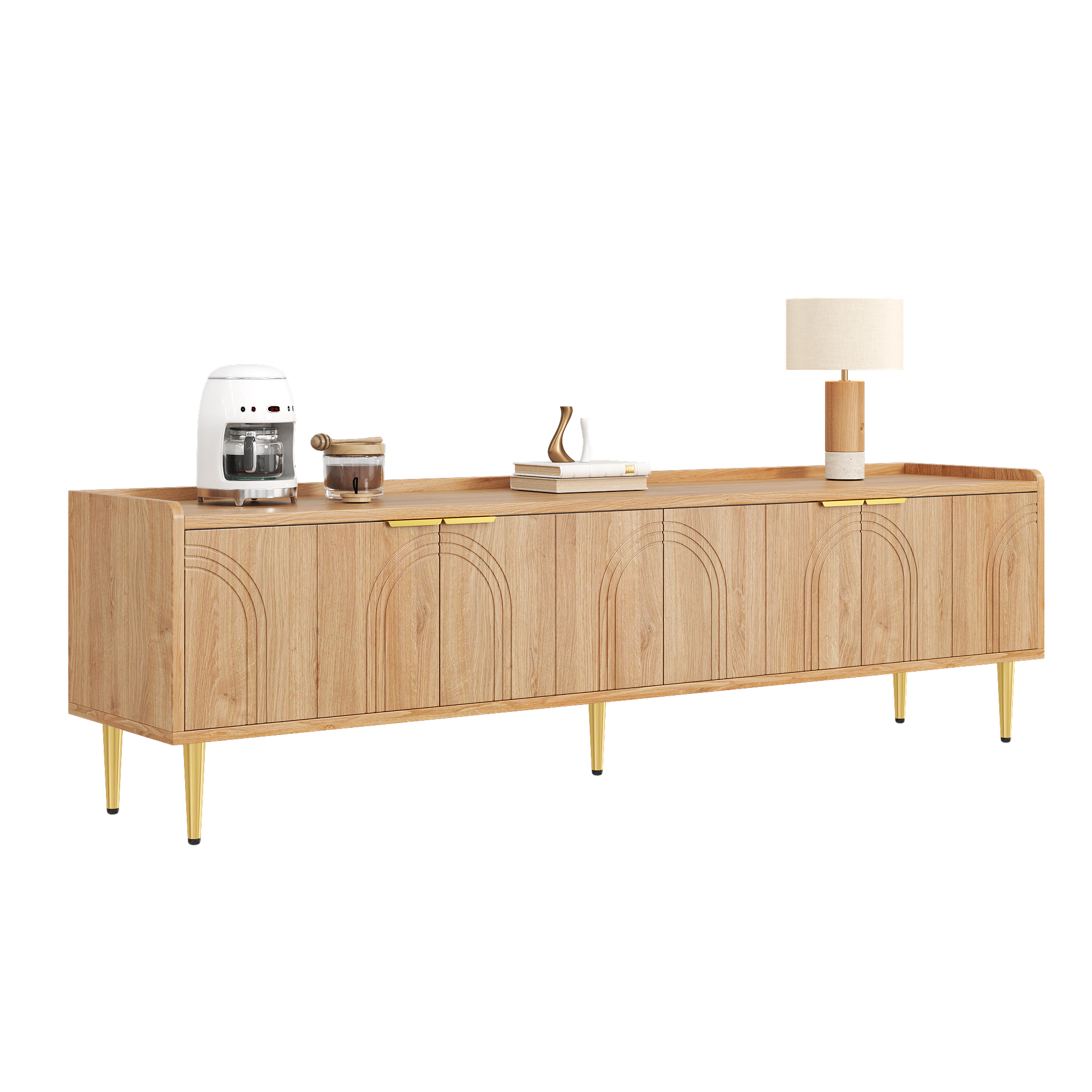TV-Schrank, lowboard mit strukturierter Tür, TV-Mö