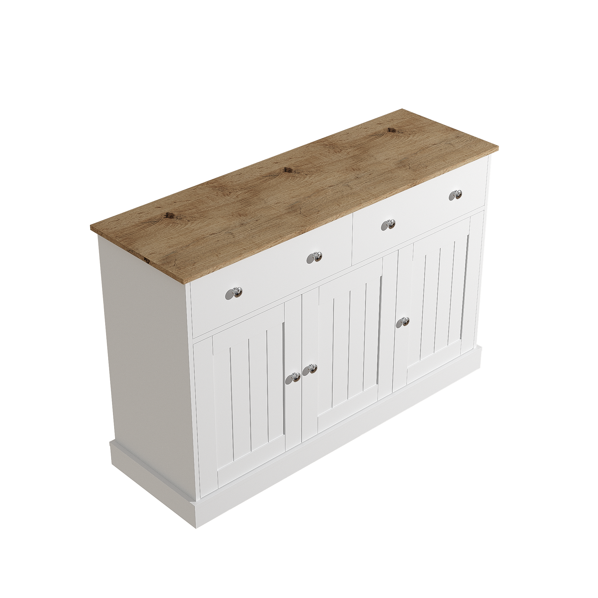 détail de l’association des couleurs bois‑blanc