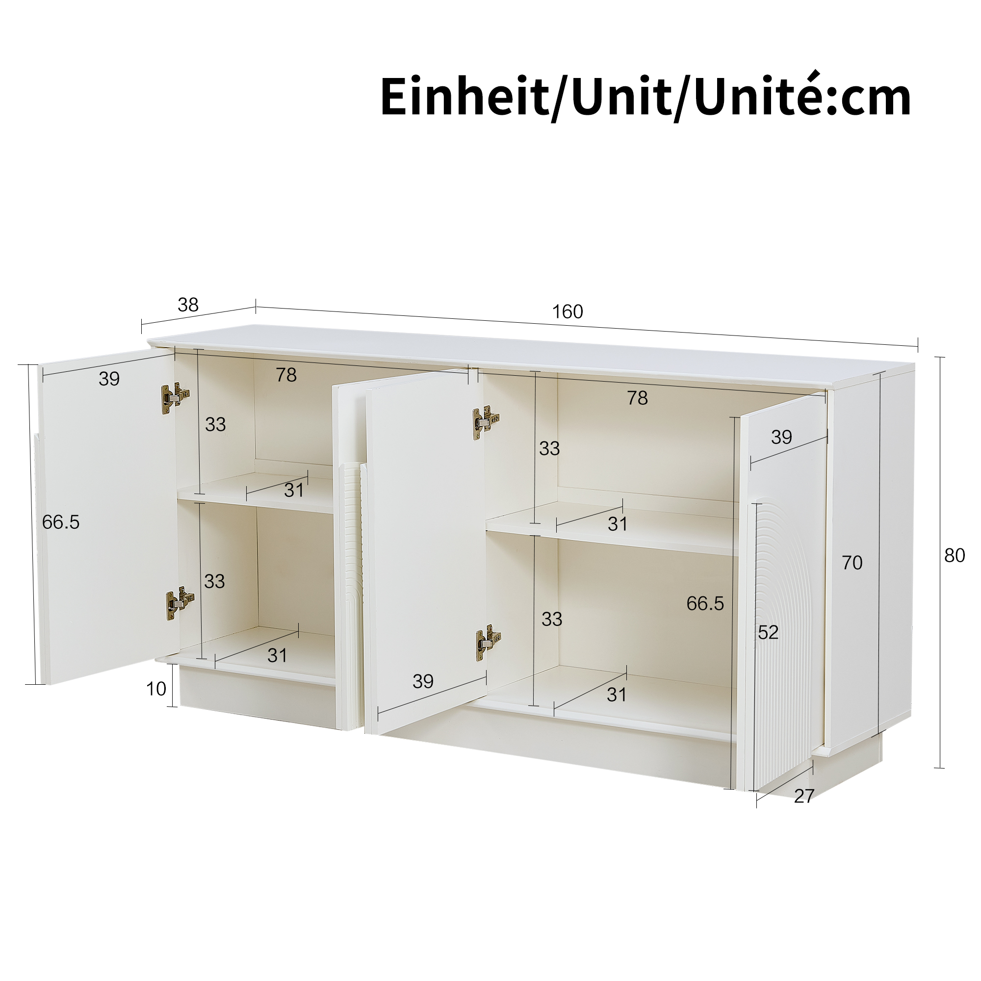 Dimensions du buffet