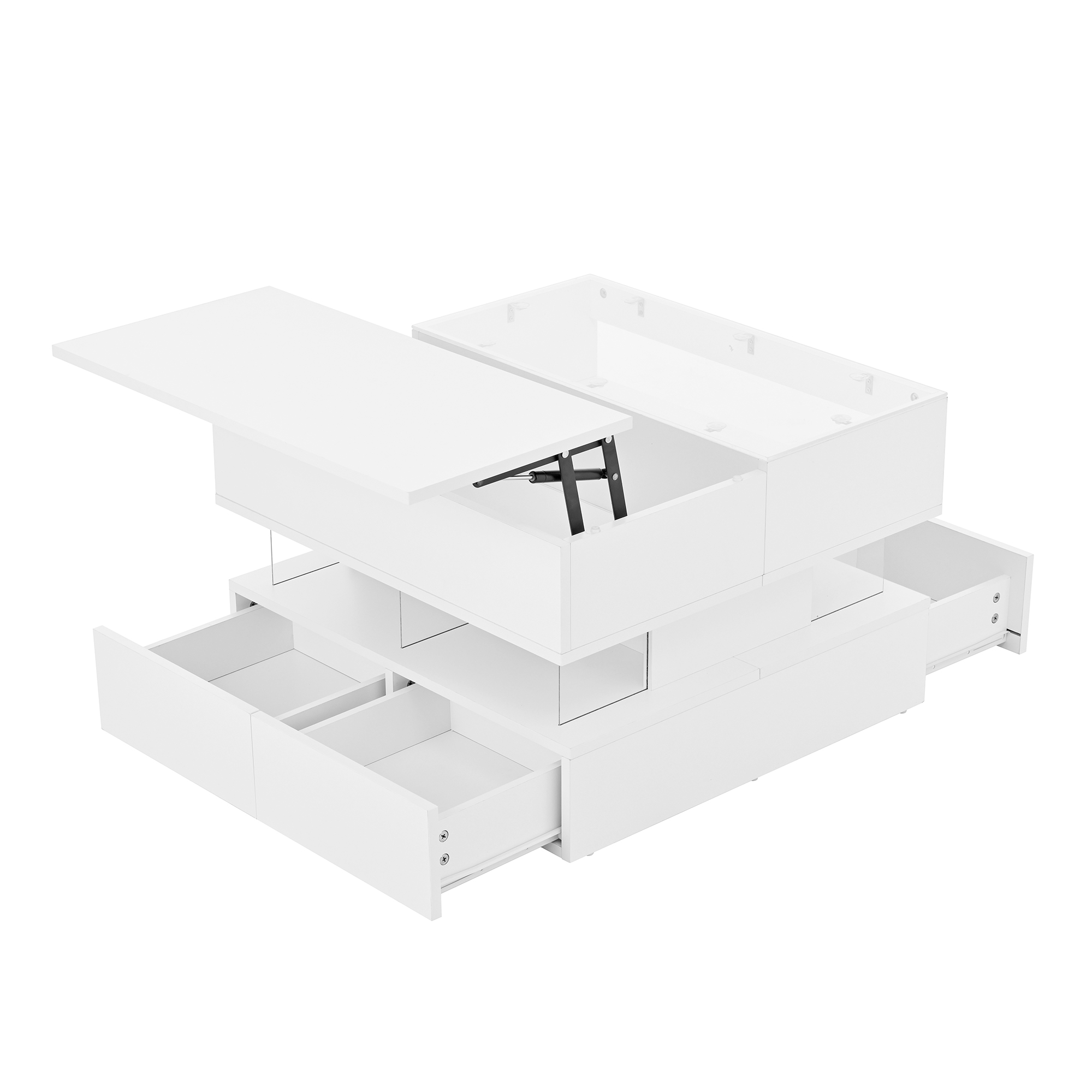 vue de face table basse relevable
