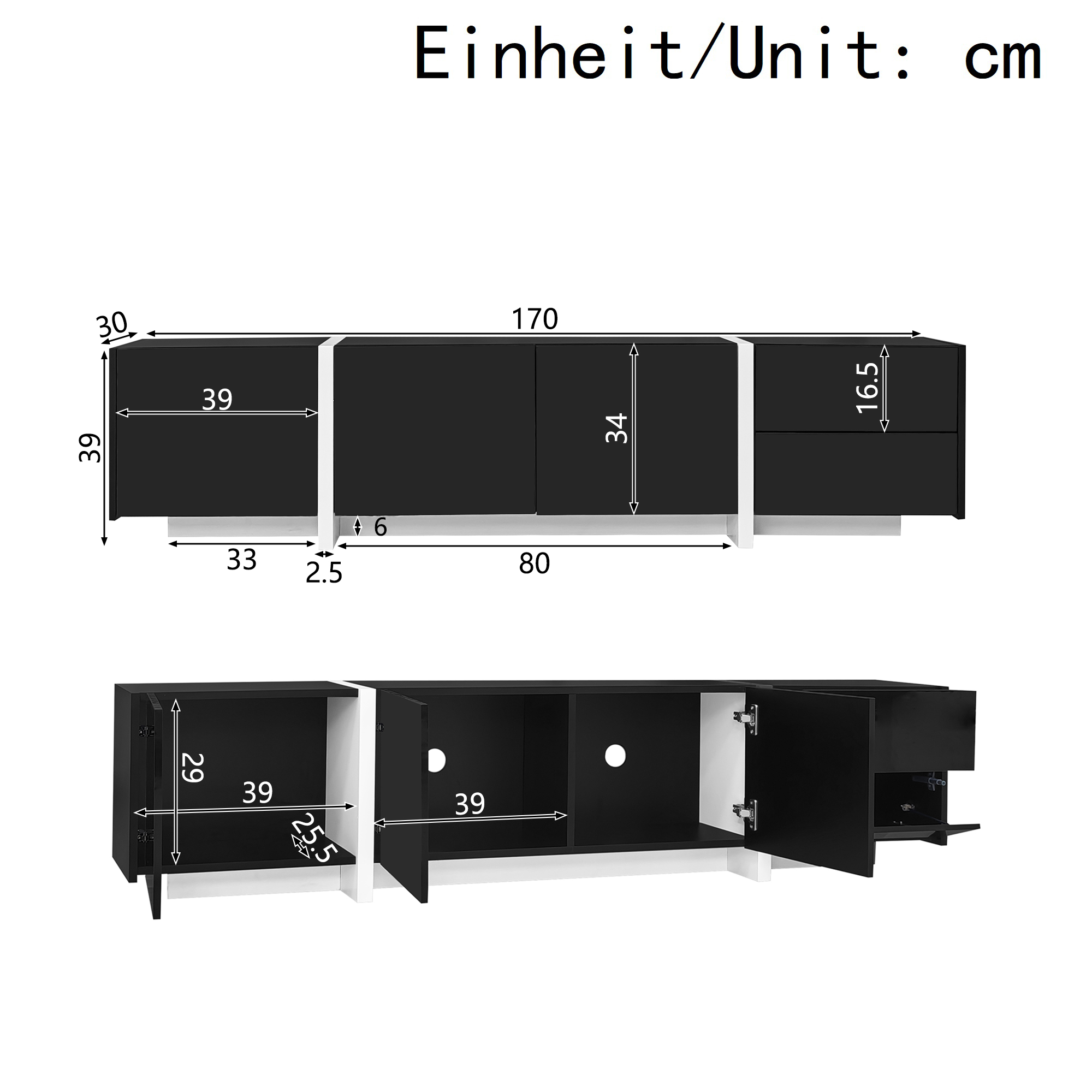 Dimensions du meuble TV