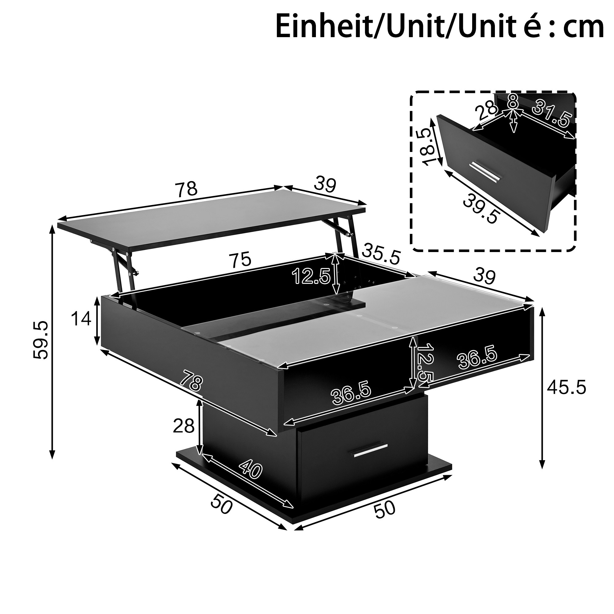 Dimensions du table basse