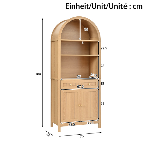 Vue d'ensemble de l'armoire haute