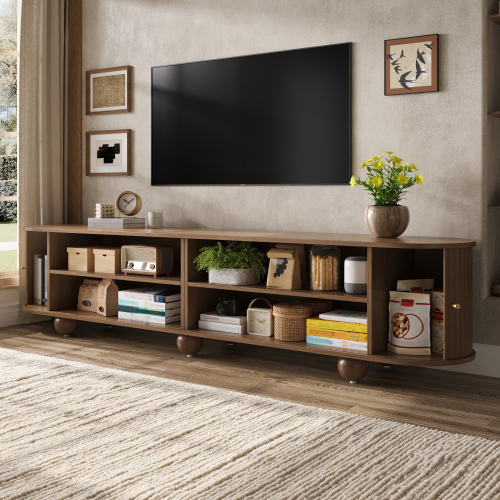 Agencement intérieur du meuble TV avec plusieurs compartiments