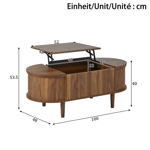 Schéma dimensions table vintage
