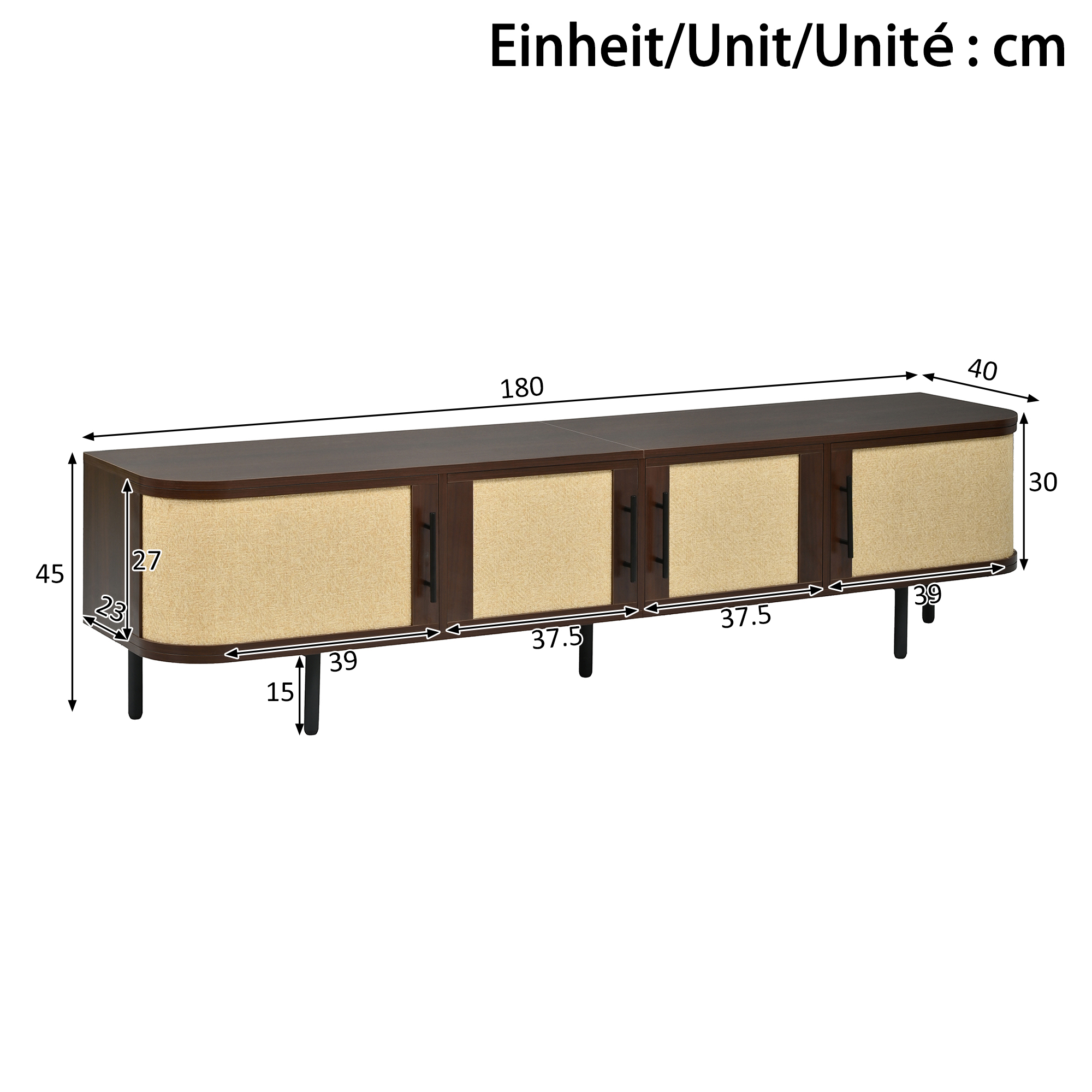 Dimensions du meuble TV