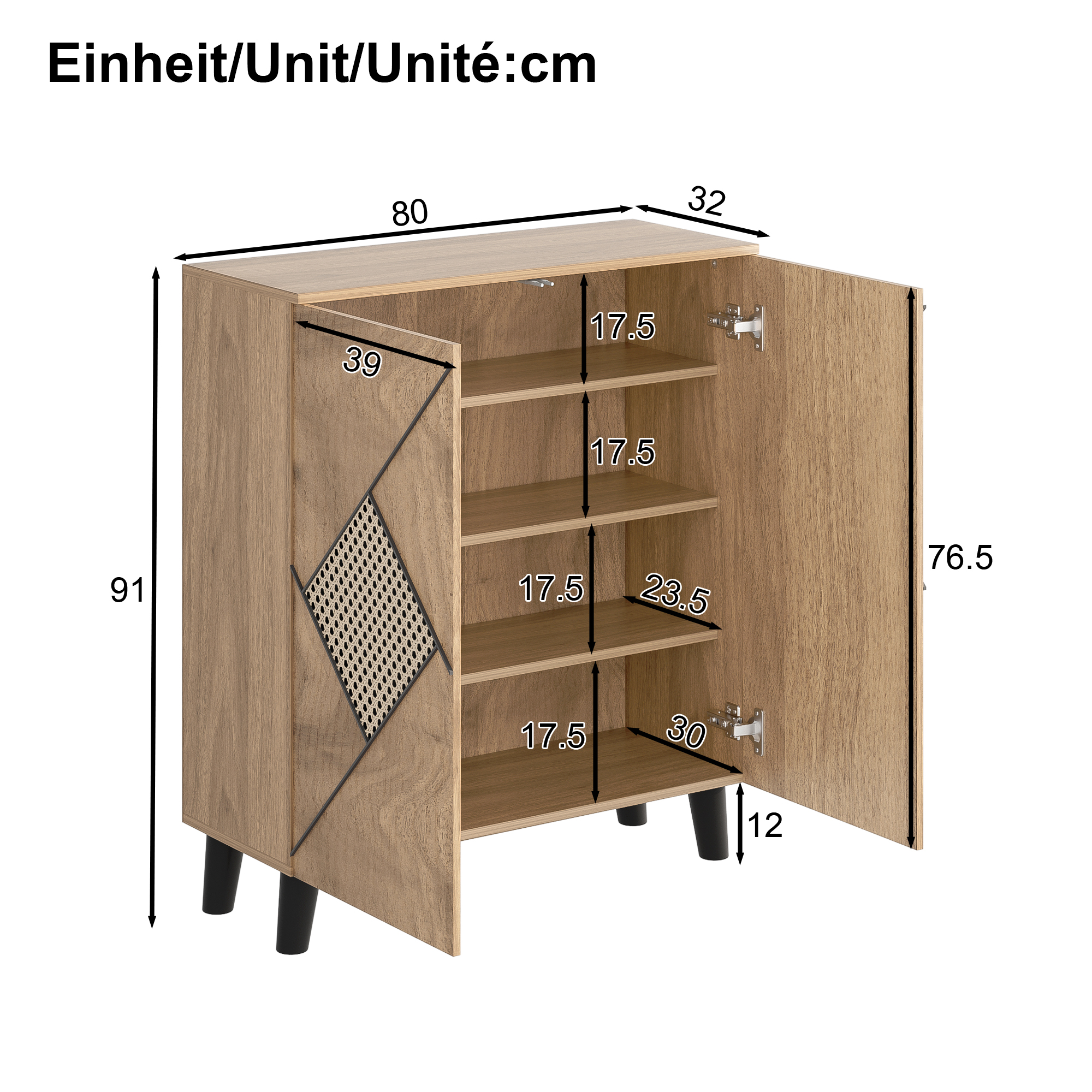 Dimensions du meuble d'entrée