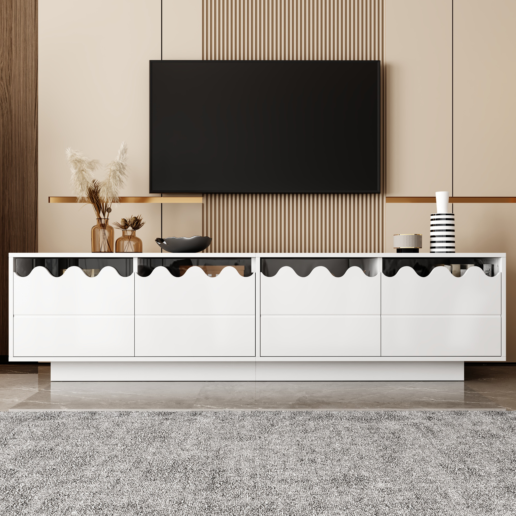 Détail du meuble TV