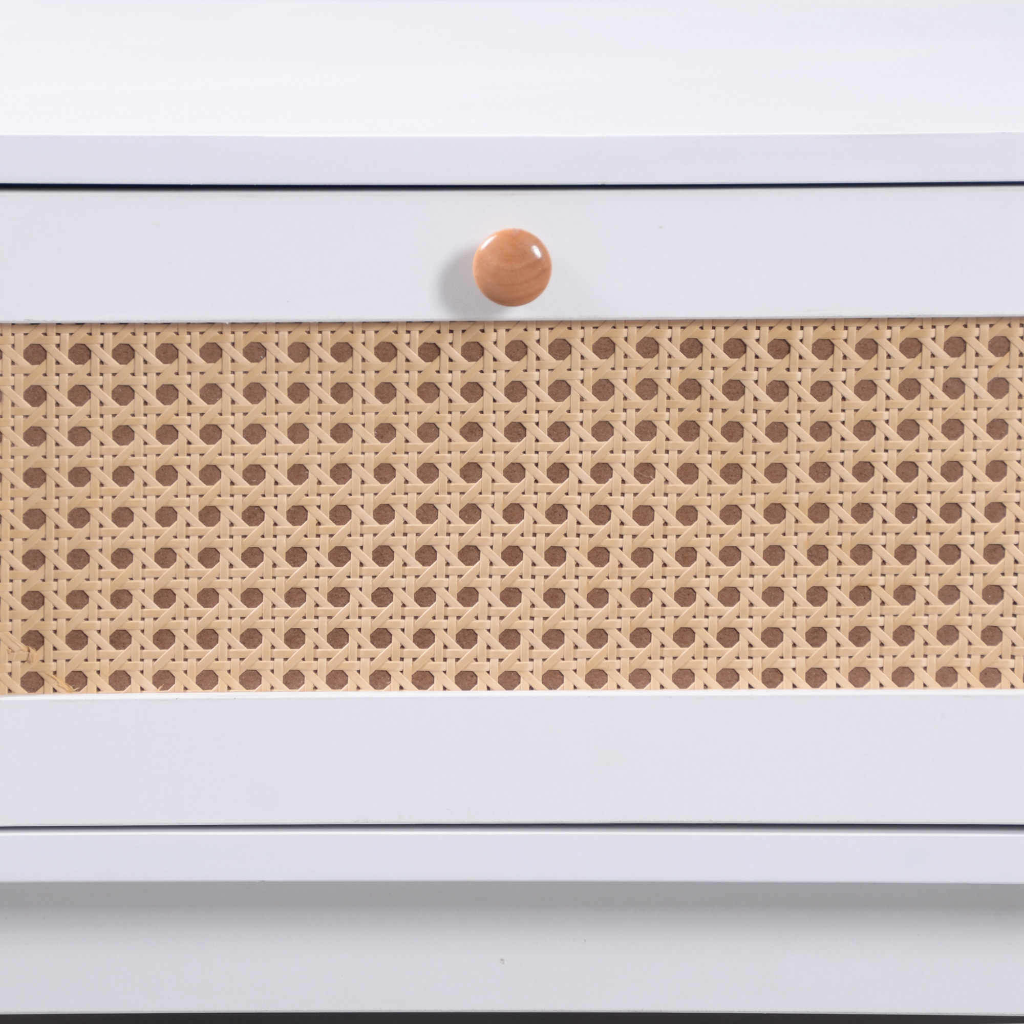 produit fini table basse blanche et bois clair style campagnard naturel