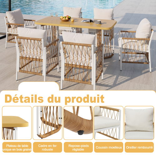 Ensemble table et 6 chaises
