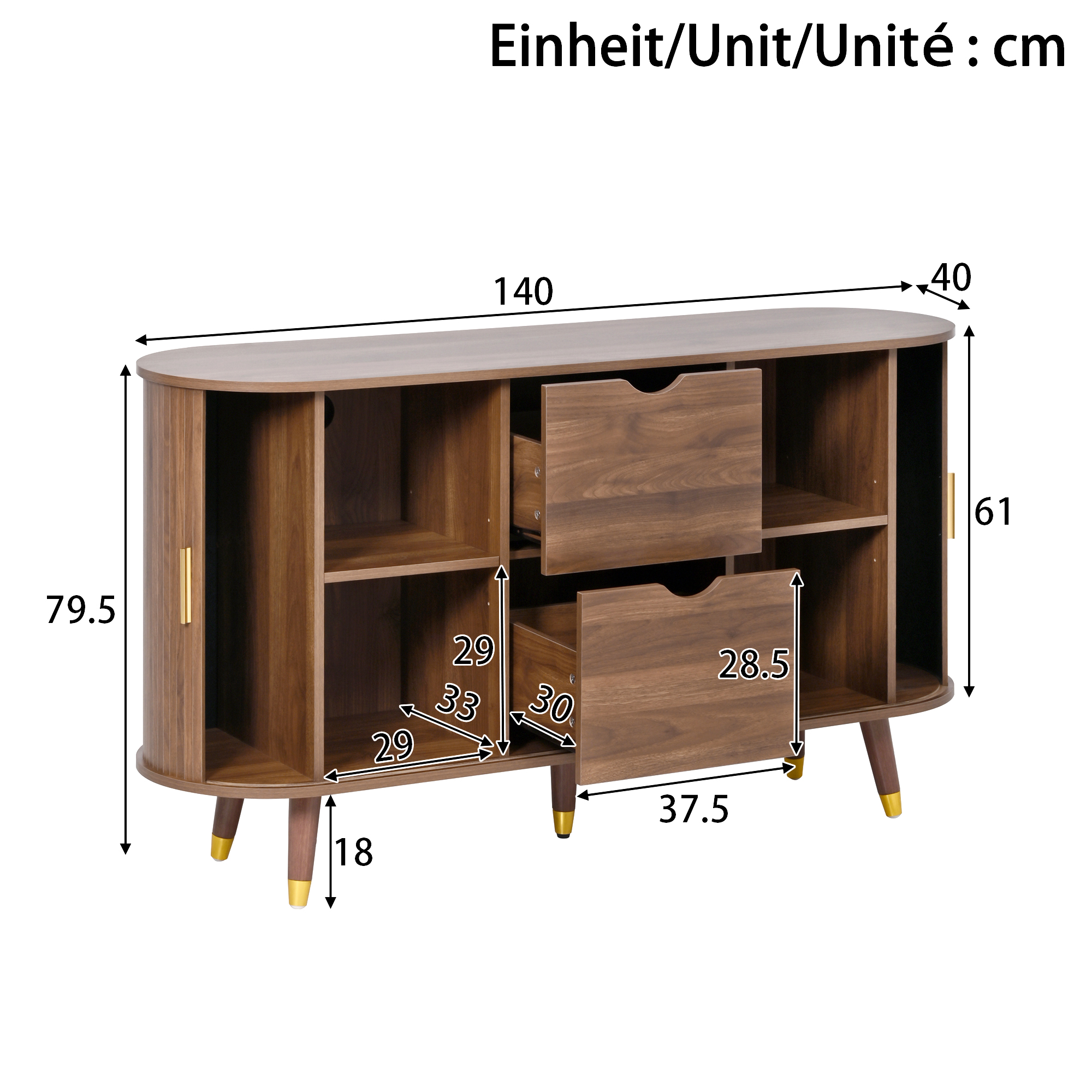 Dimensions du buffet