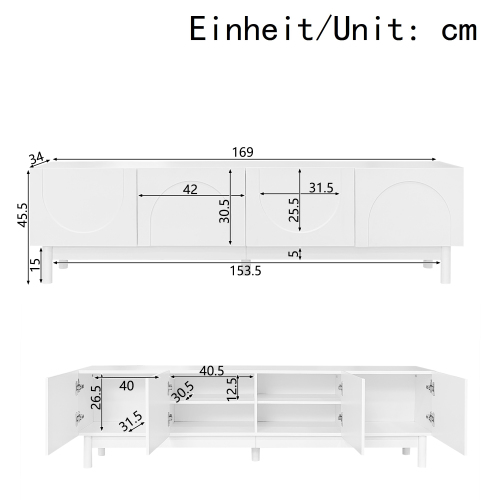 Rangement avec étagères intérieures
