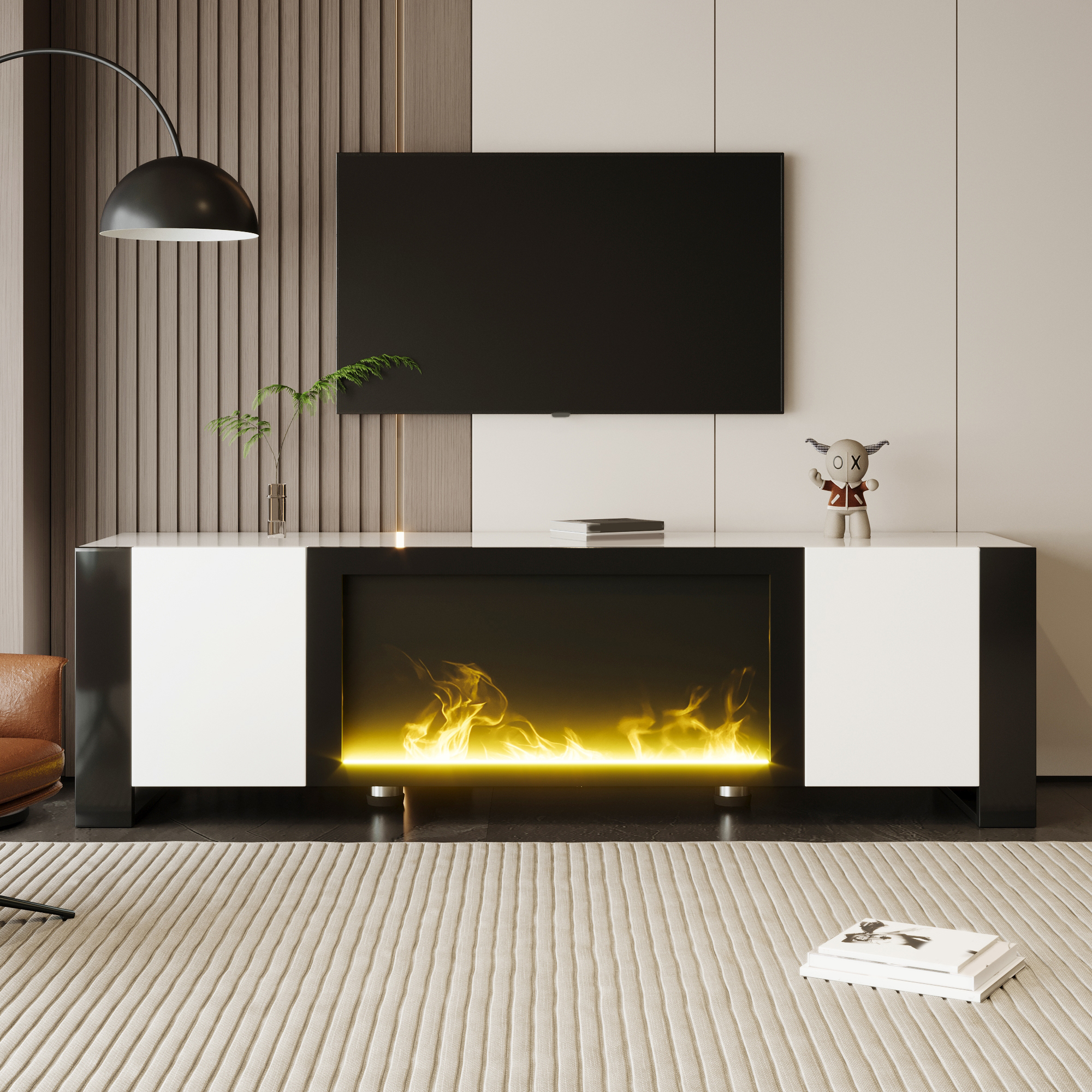 Détail du meuble TV