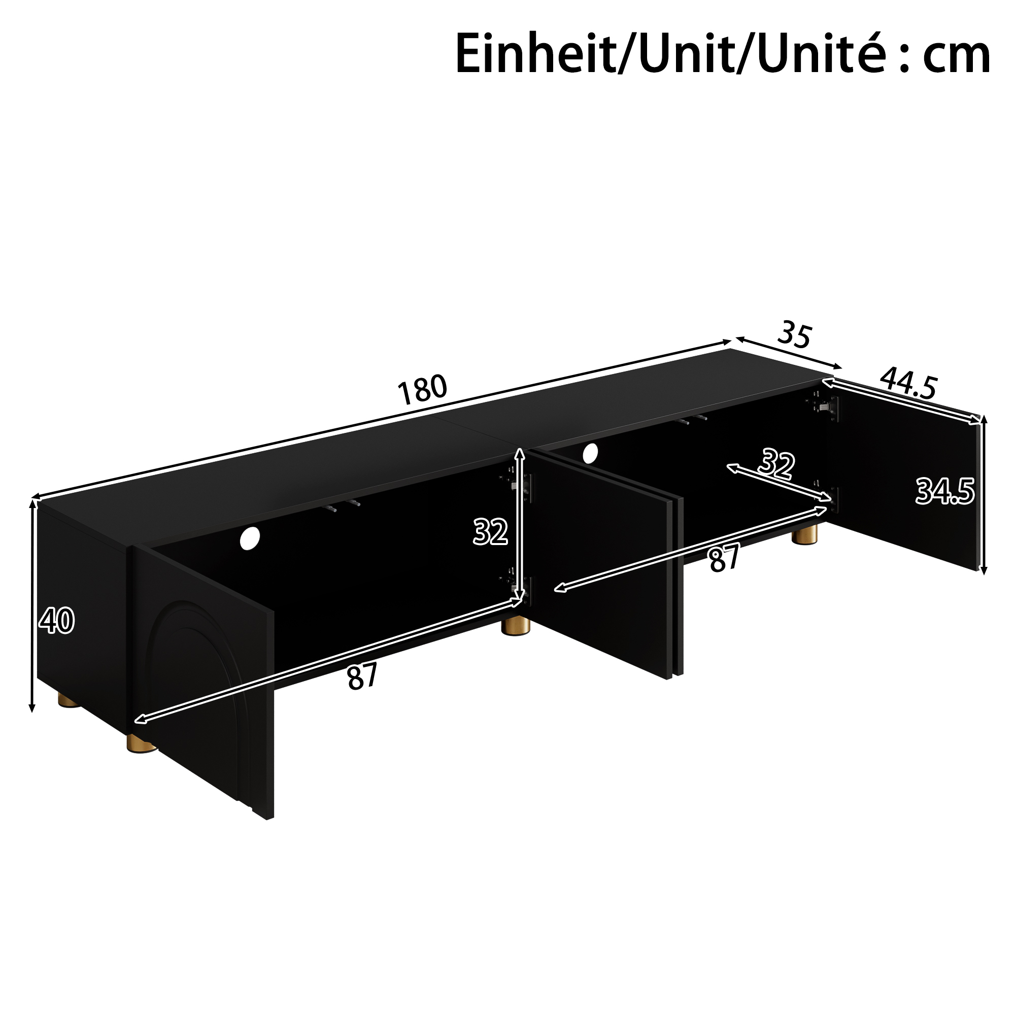 Dimensions du meuble TV