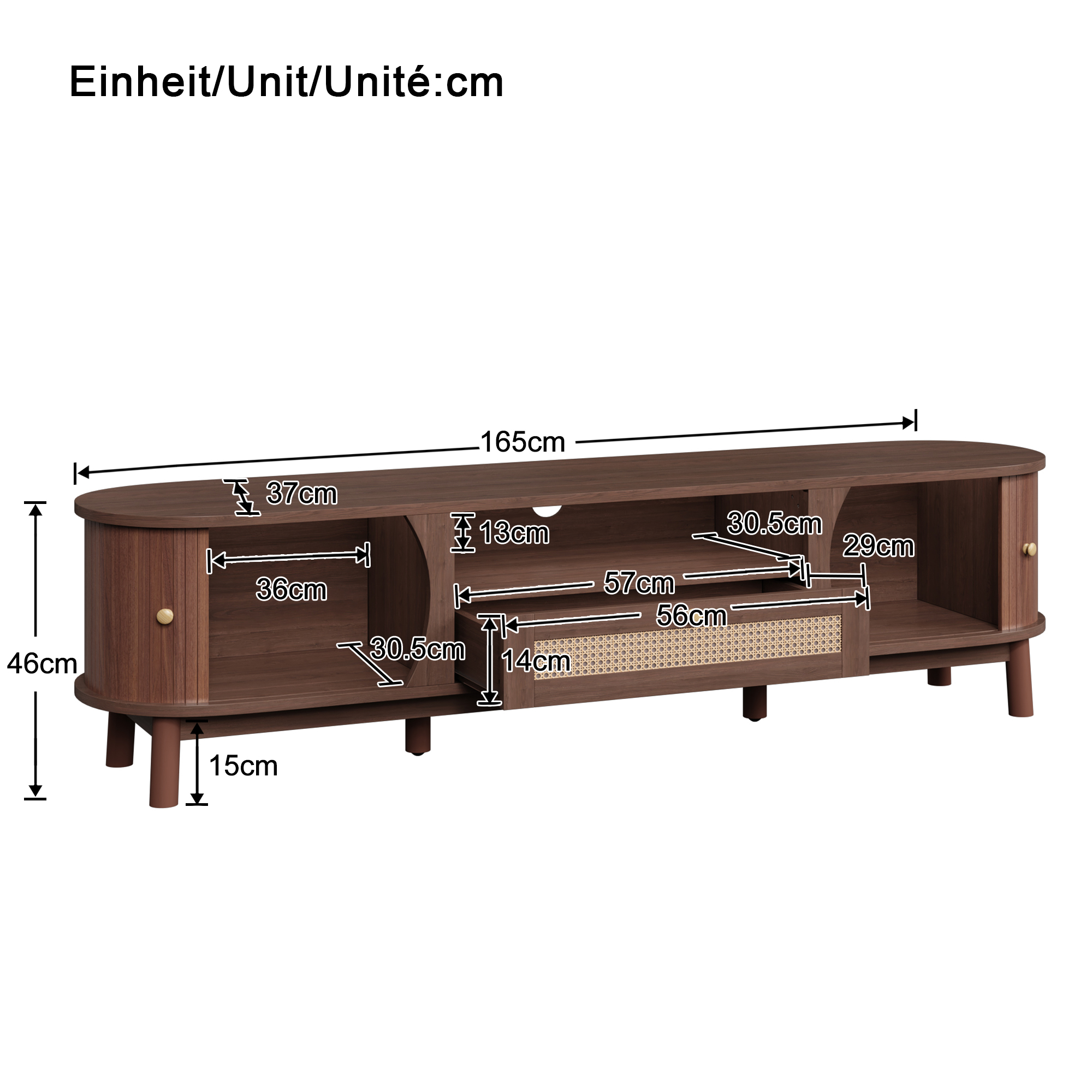 Dimensions du meuble TV