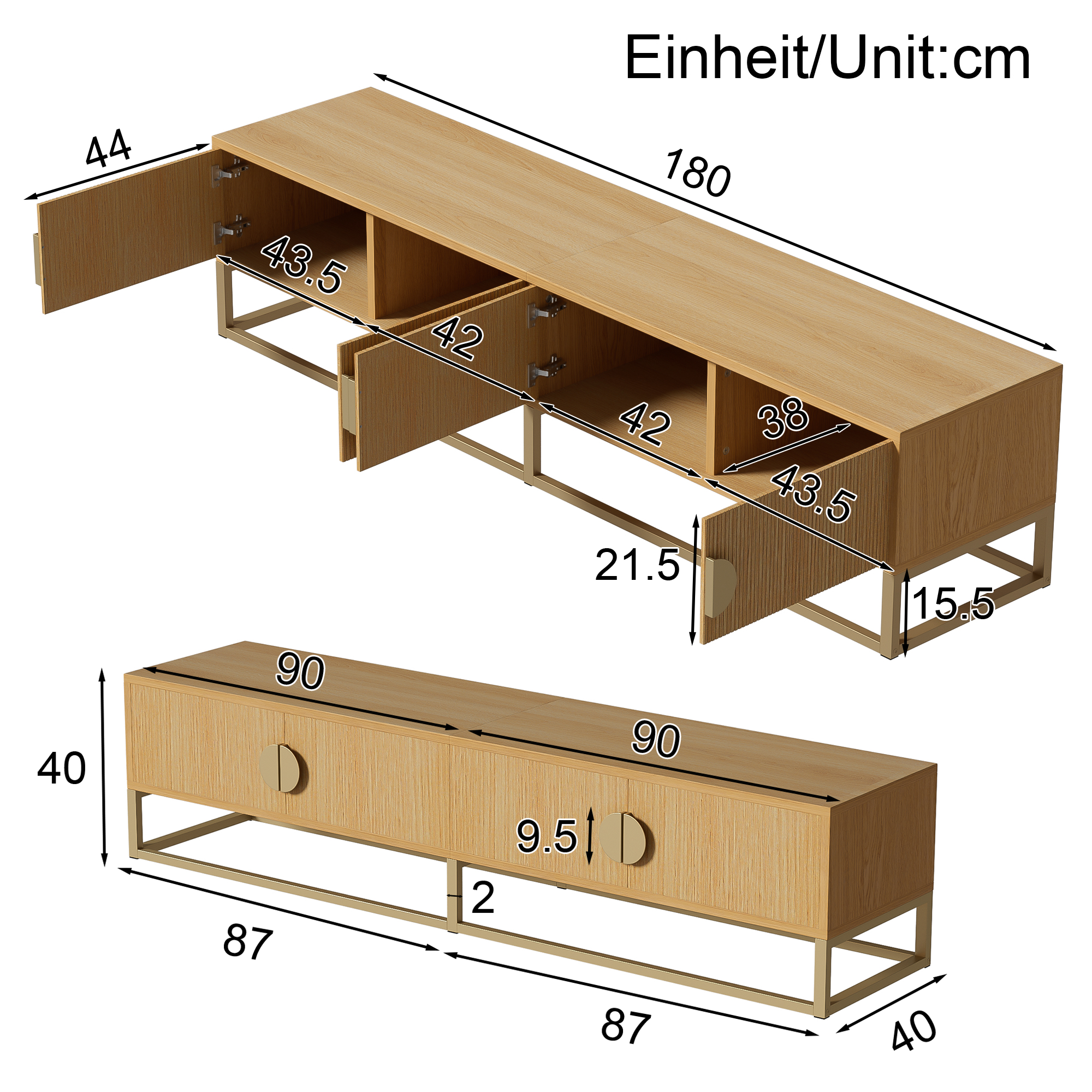 Dimensions du meuble TV
