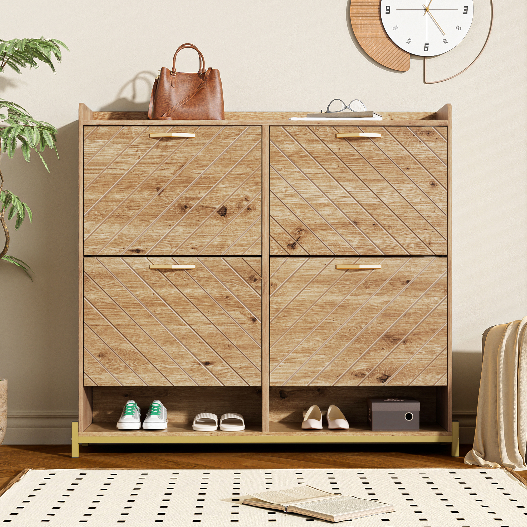 Détail du meuble à chaussures