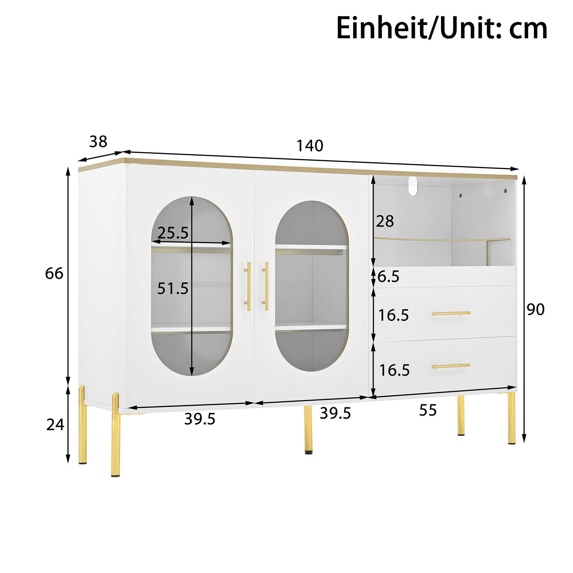 Dimensions du buffet