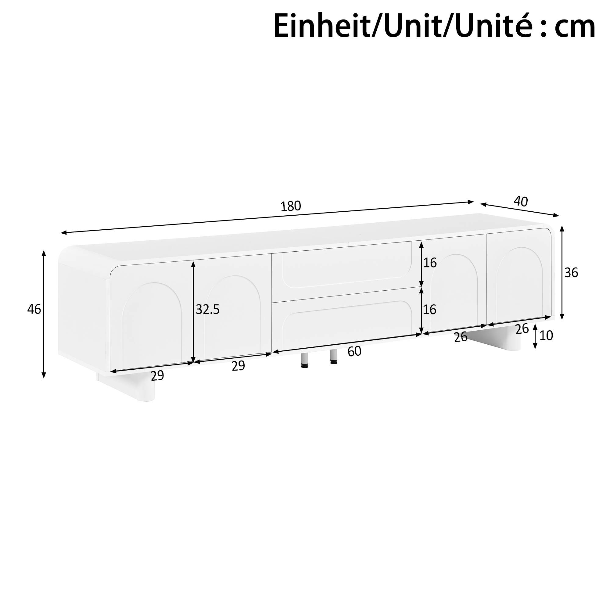 Dimensions du buffet