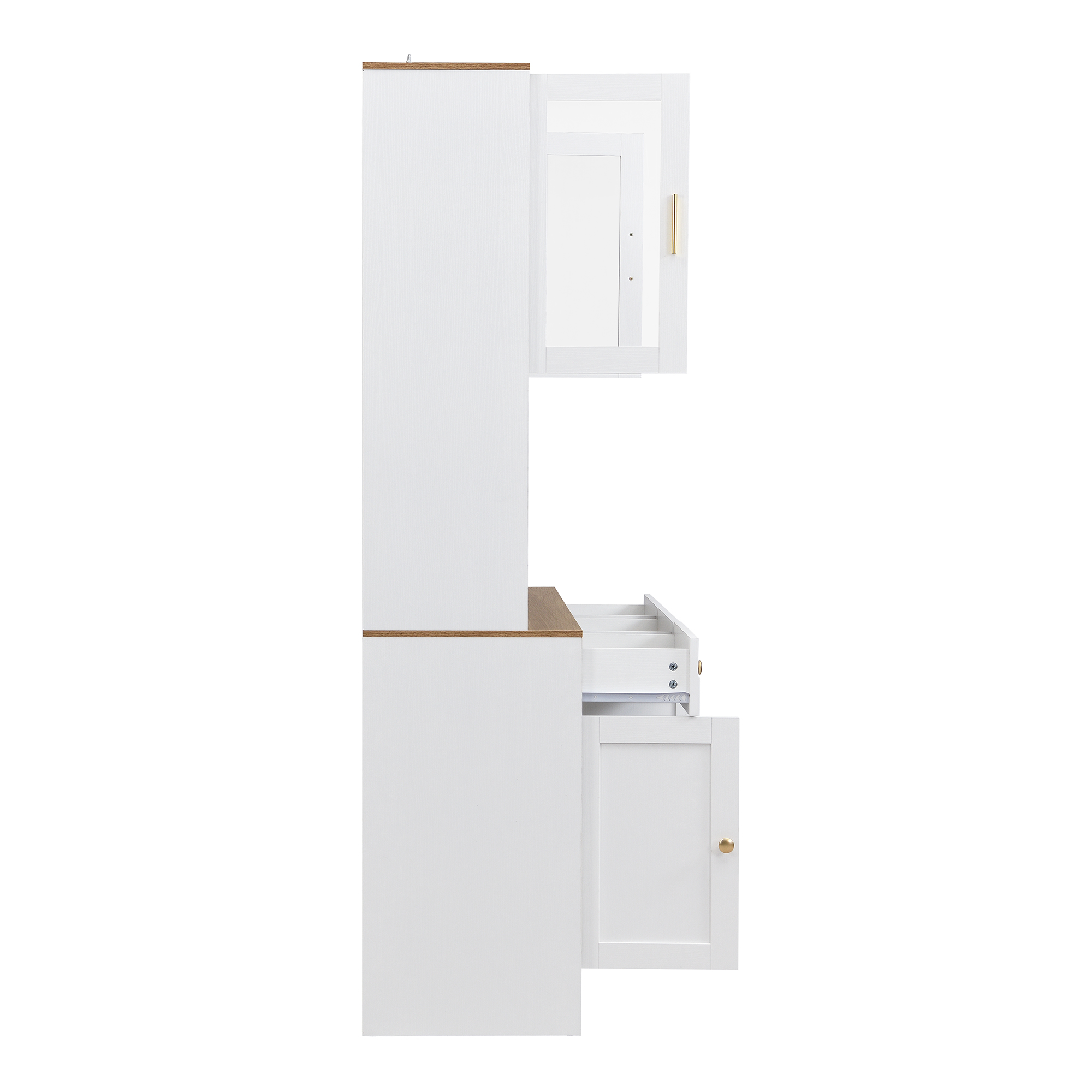 détail de l’intérieur du meuble