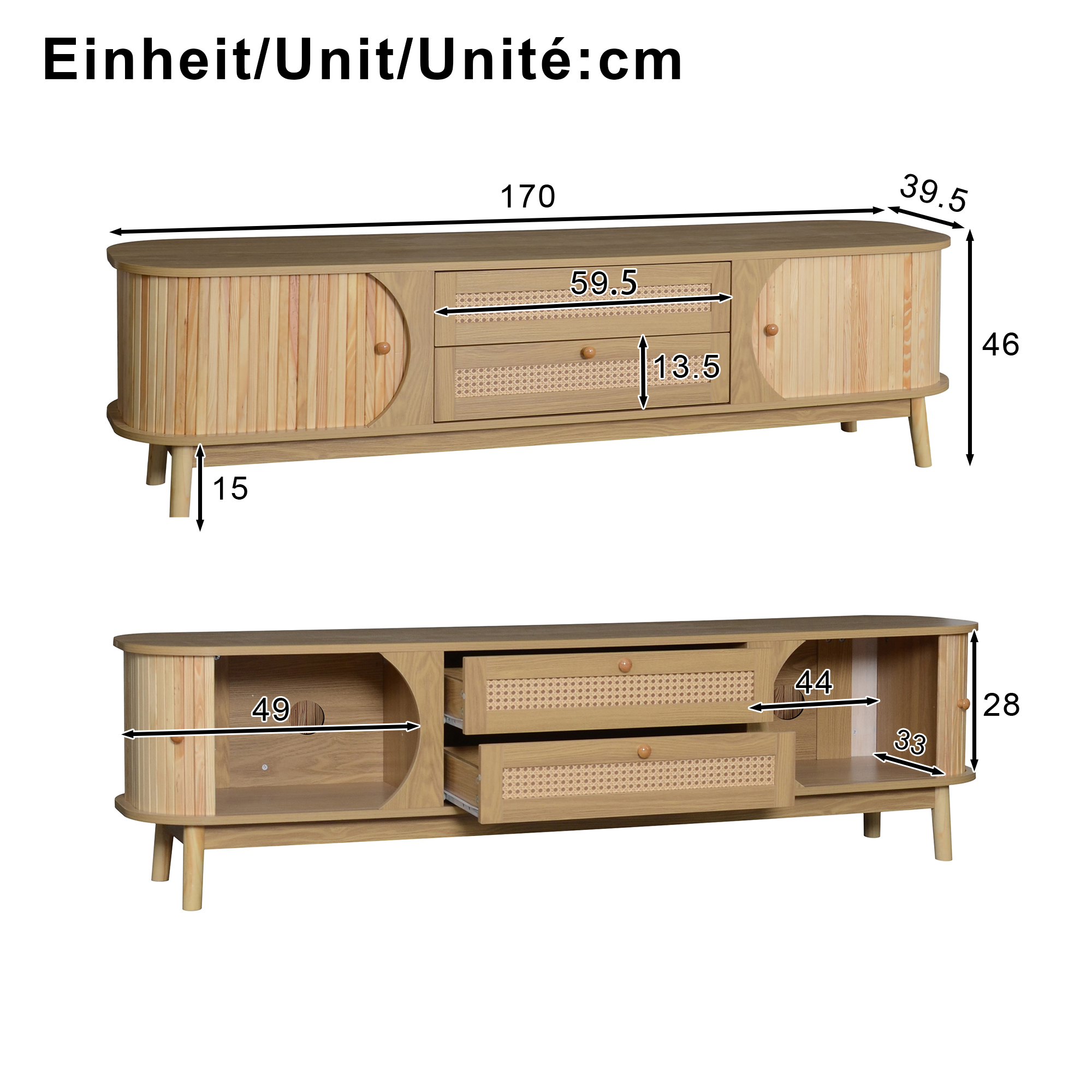 Dimensions du meuble TV