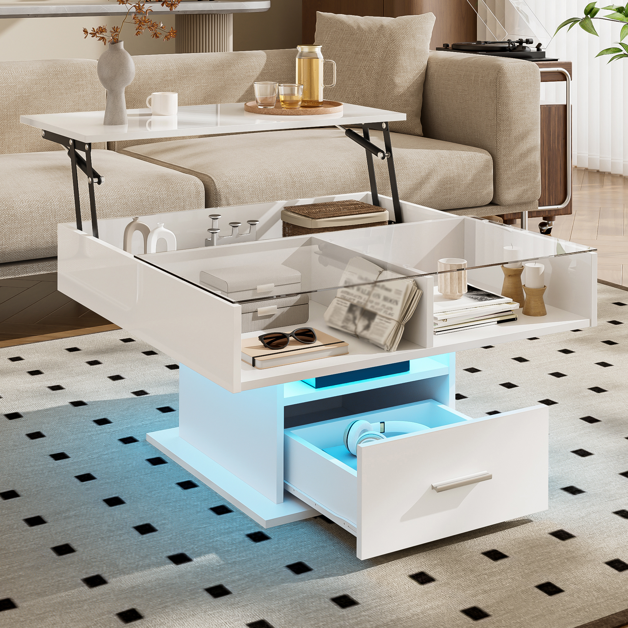 Table extensible 78 cm déployée