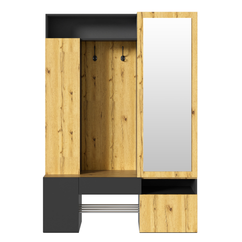 Miroir pleine longueur intégré avec rangements supplémentaires