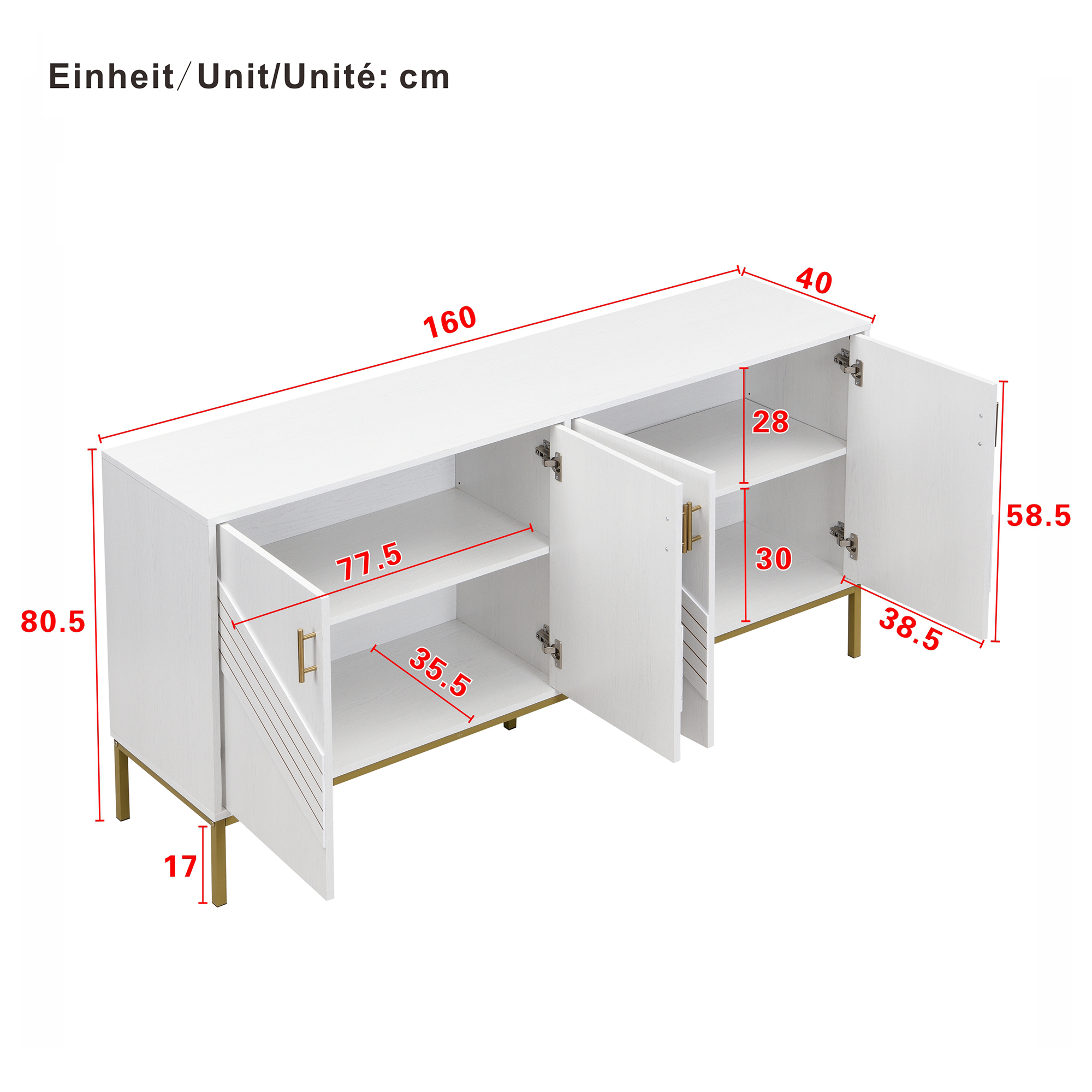 Dimensions du buffet