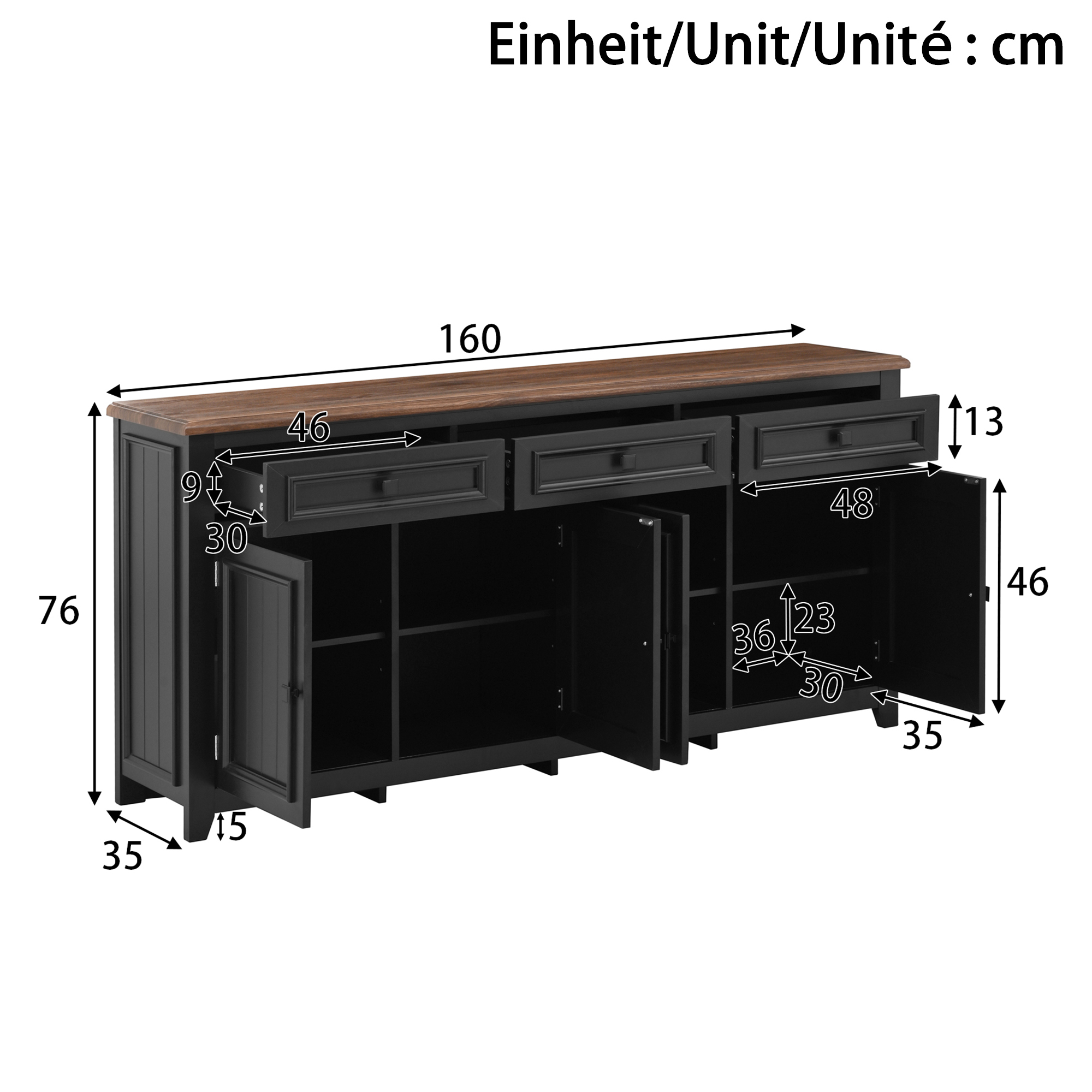 Dimensions du buffet