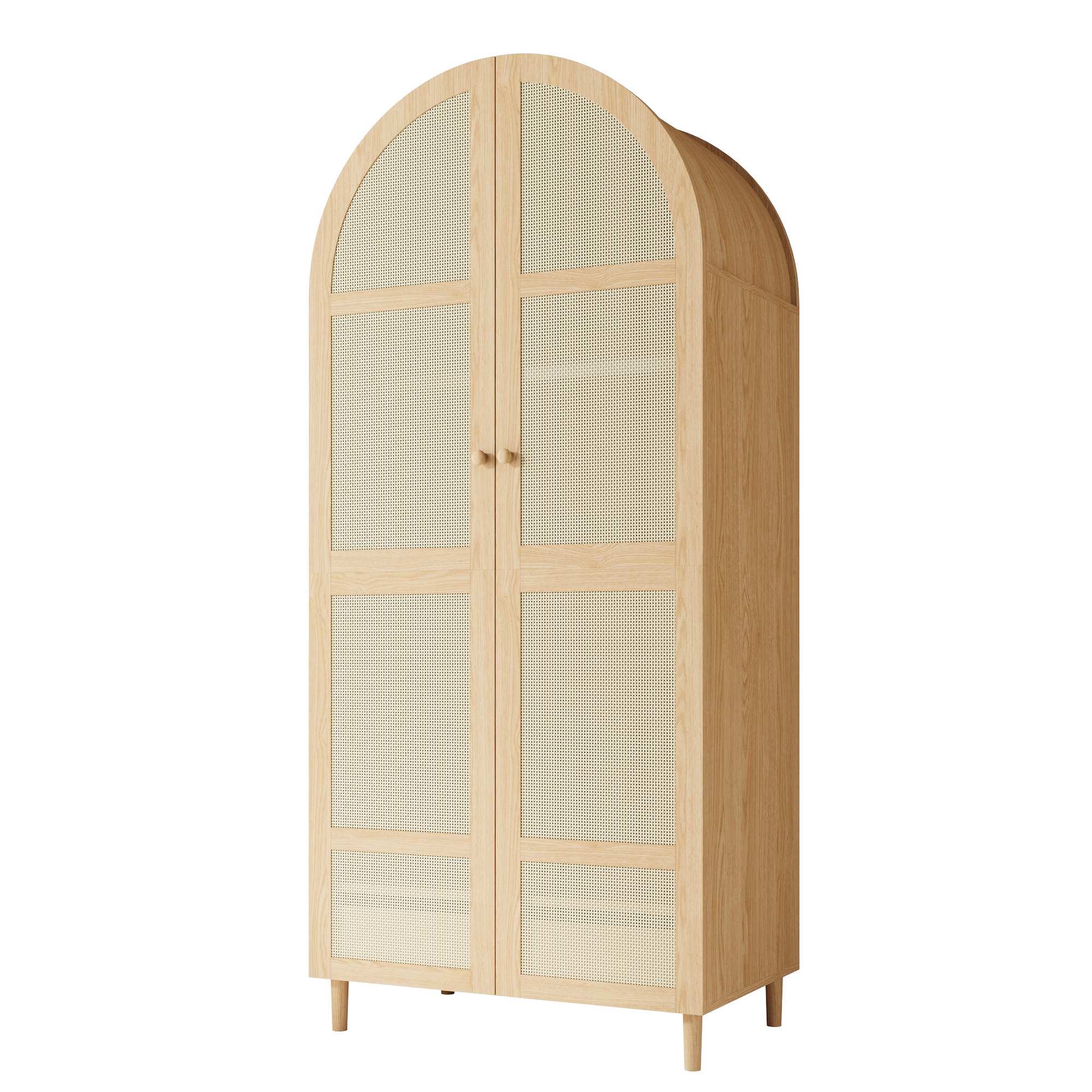 Armoire-penderie, rangement intégré, avec tiroirs, 80 x 50 x 179 cm, panneaux de particules et MDF, bois naturel - vue 3