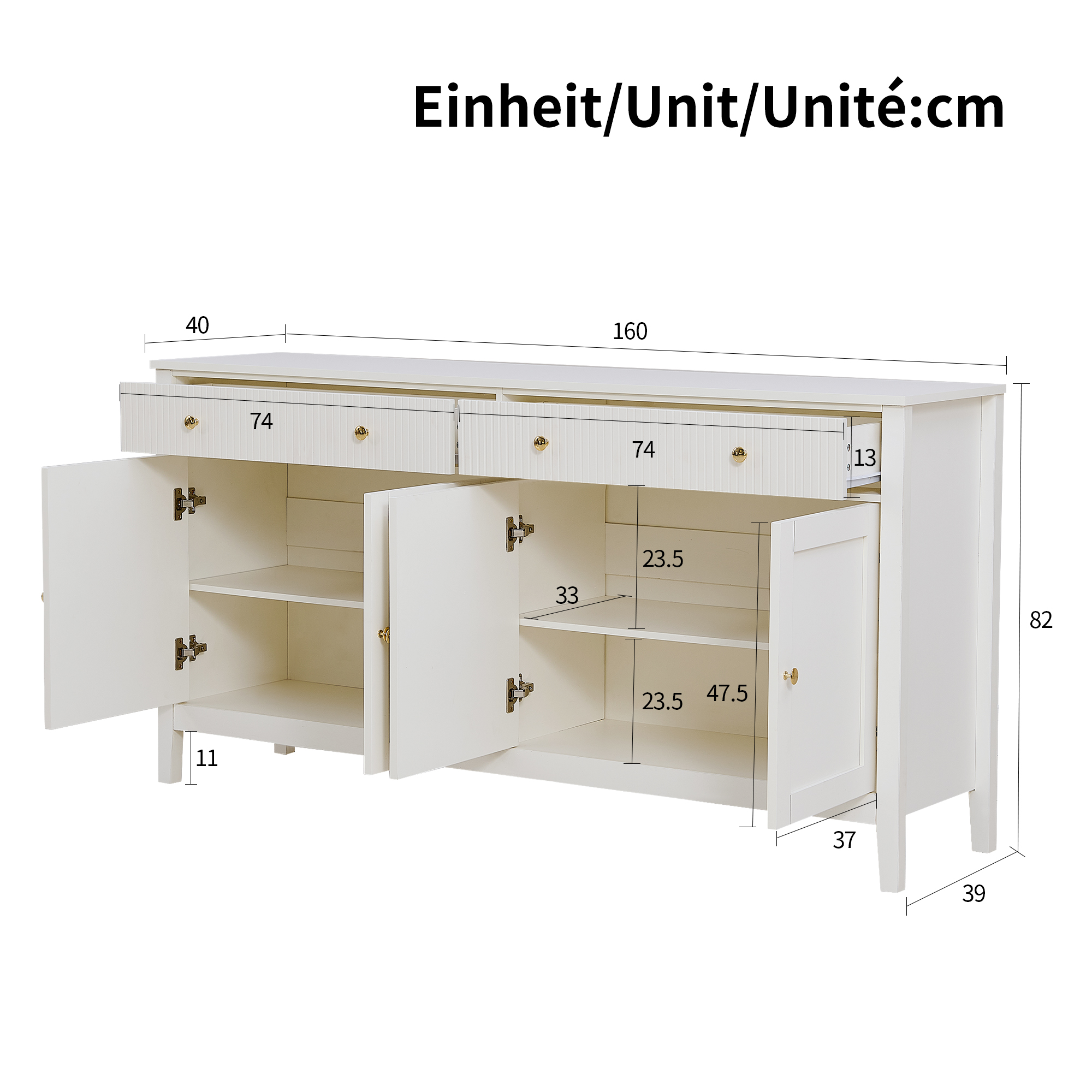 Dimensions du buffet