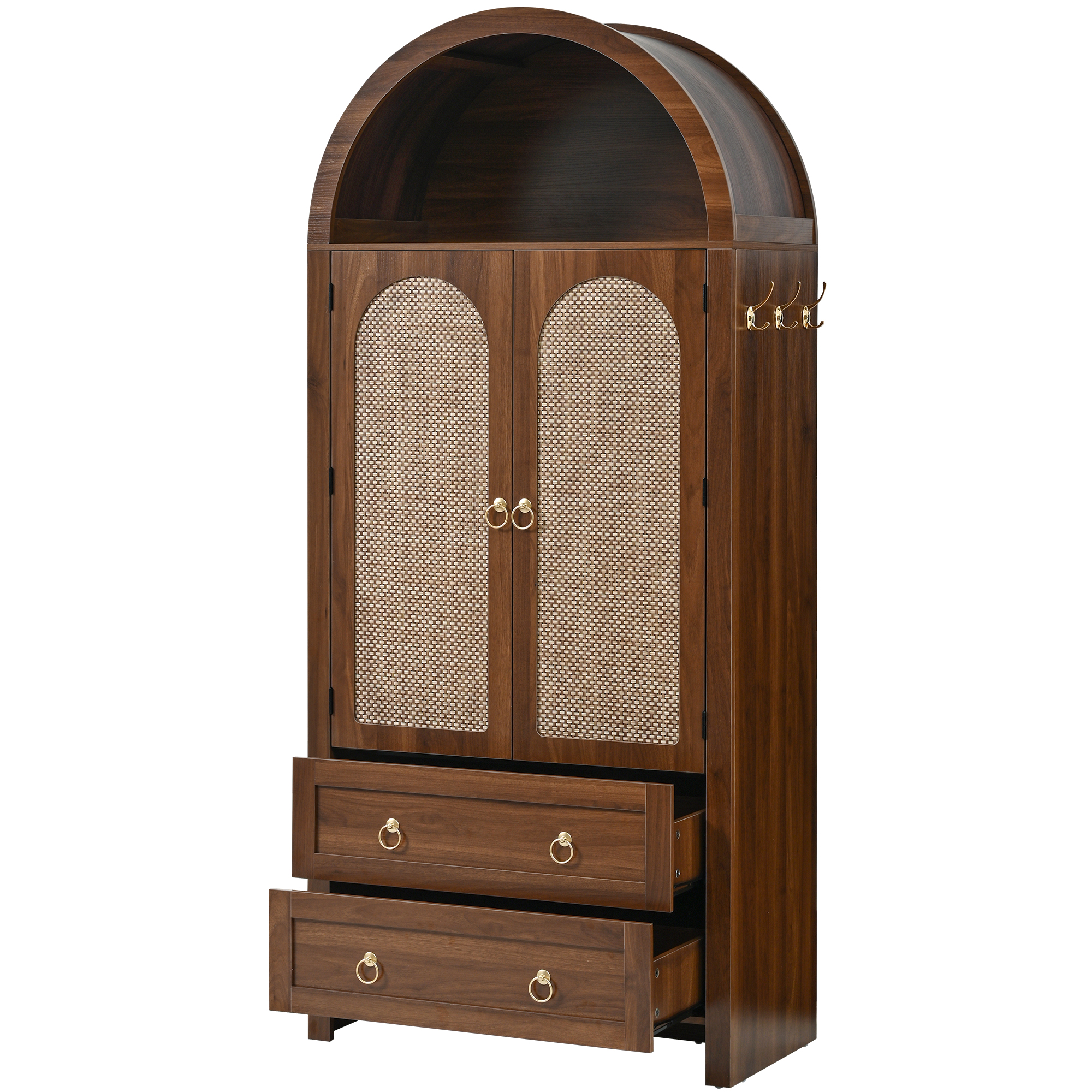 Buffet rangement vintage design noyer