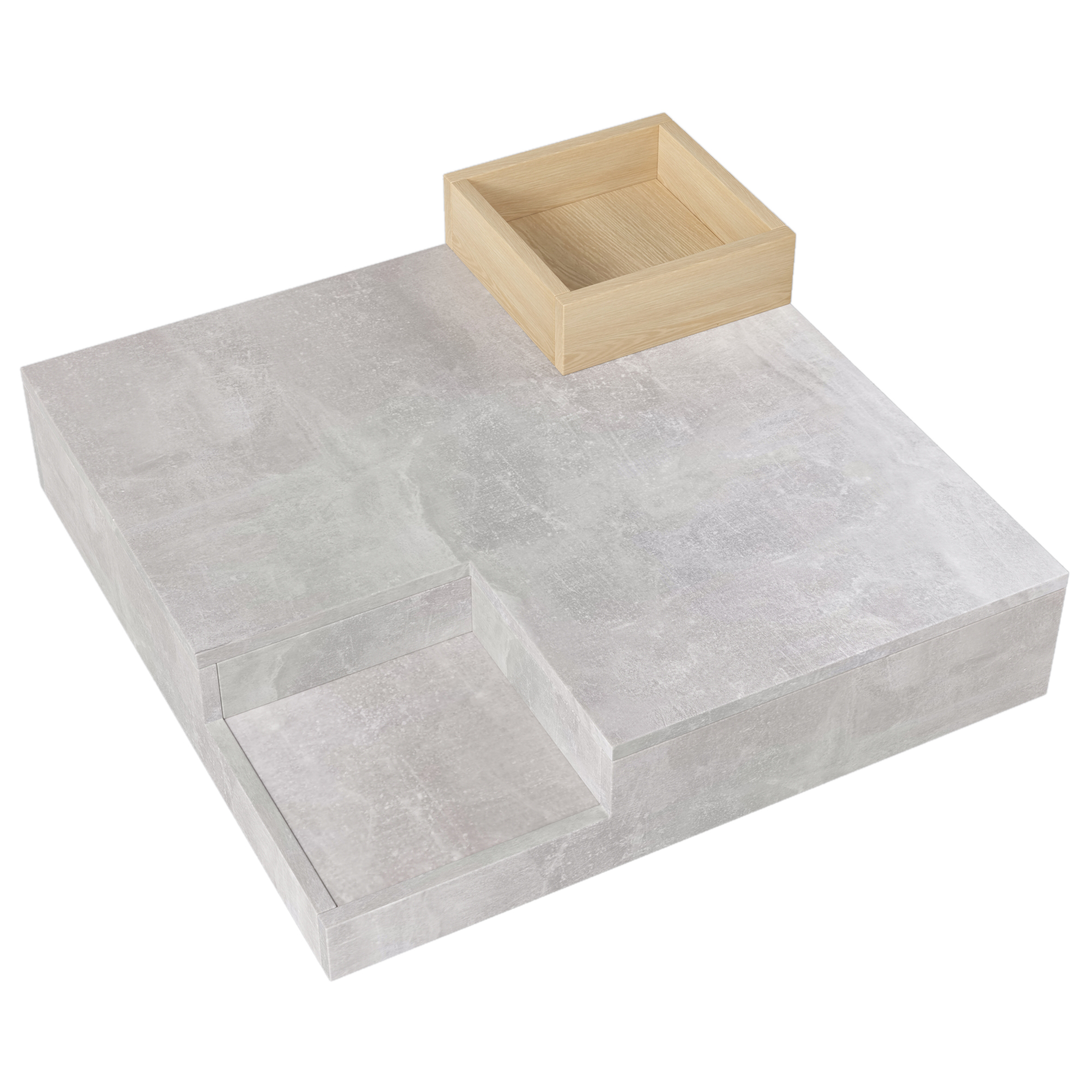 vue d’angle de la table basse