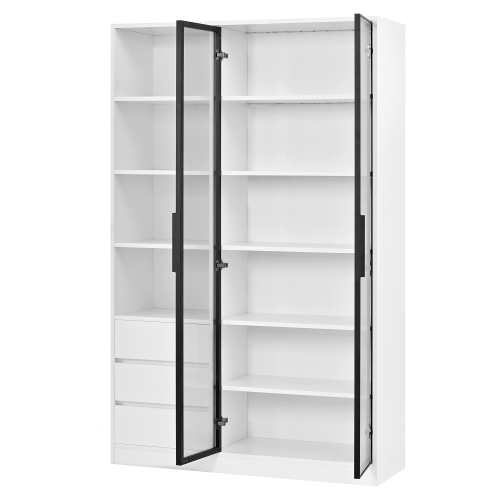 Structure en panneaux de particules et MDF avec finition blanche mate