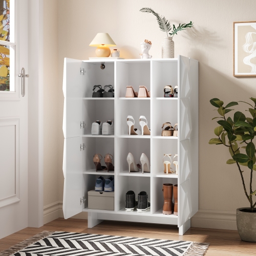 Meuble à chaussures avec douze compartiments