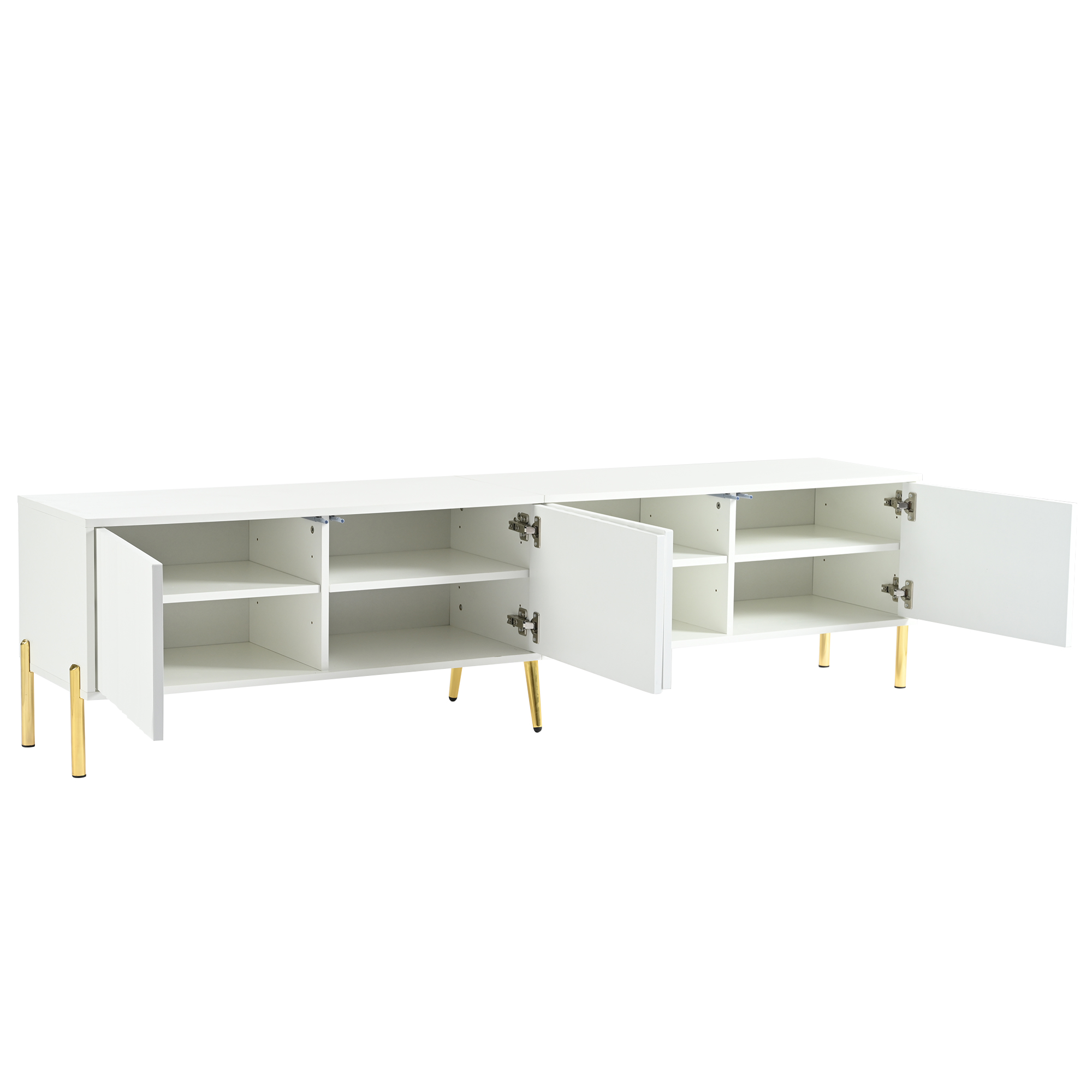 détail des 4 portes et 8 étagères de rangement