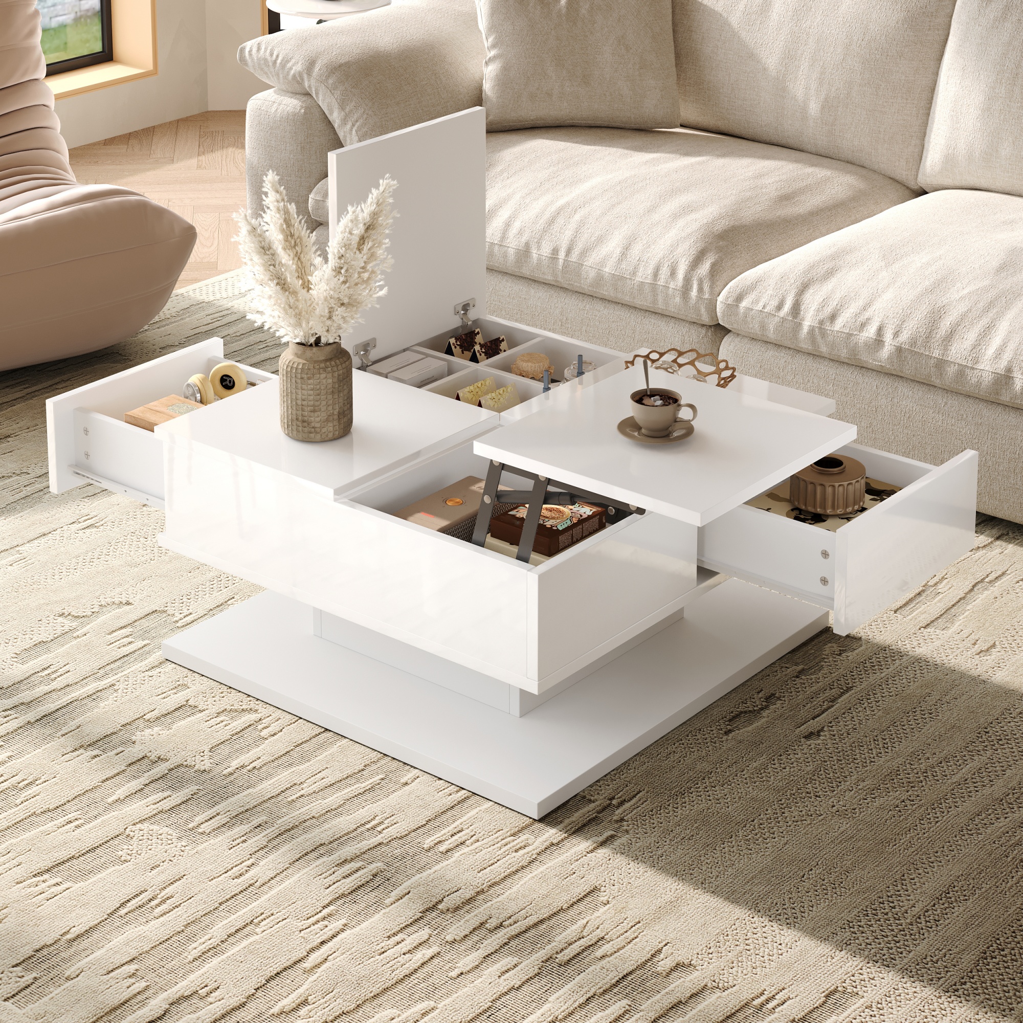 Image 10 – Table basse blanc