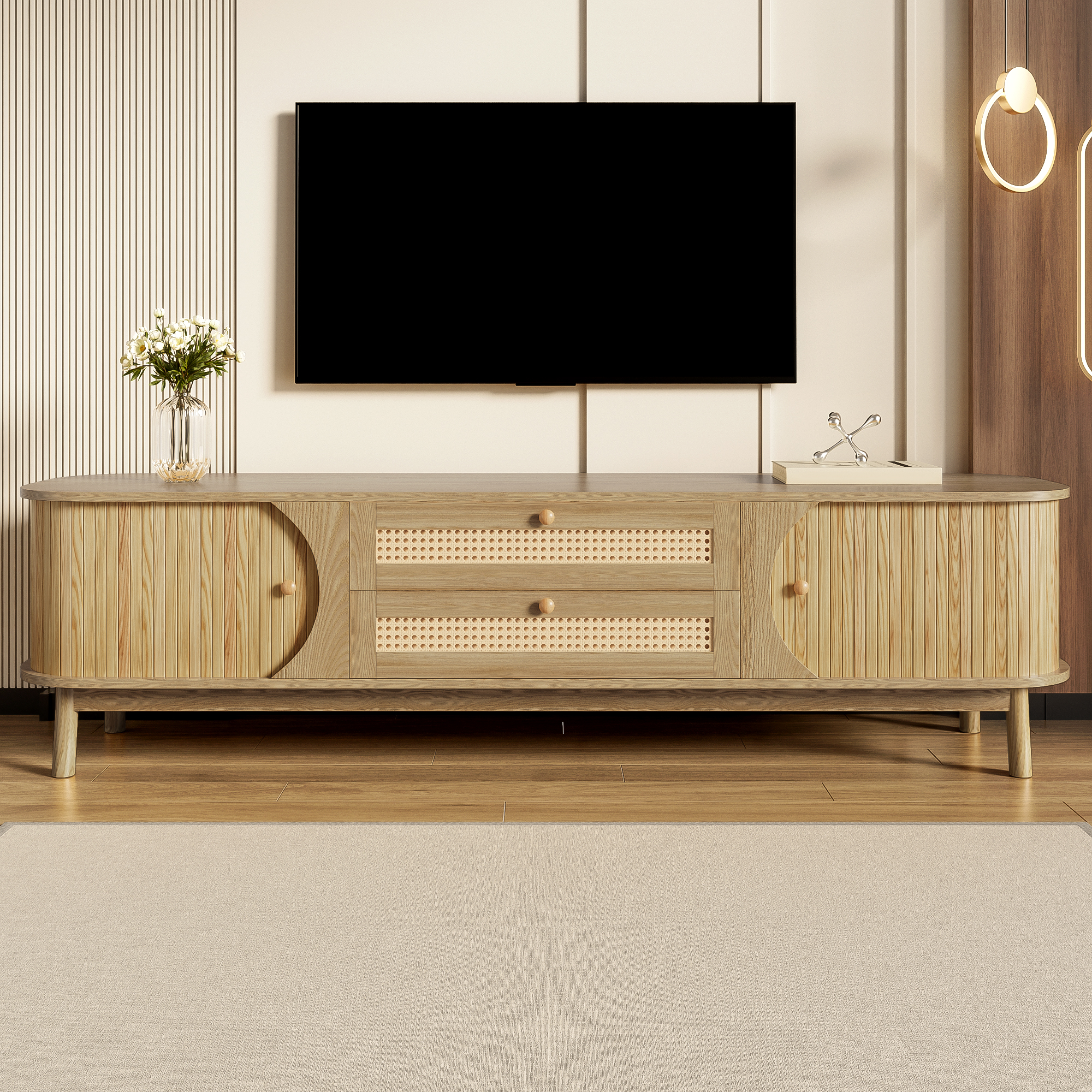Détail du meuble TV