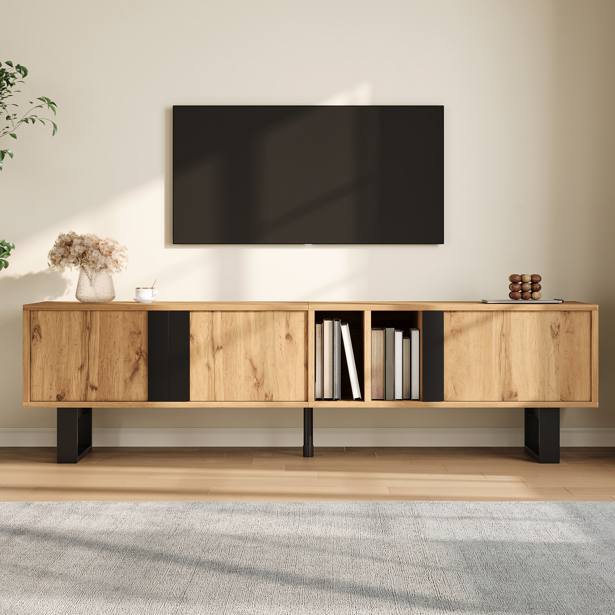 Détail du meuble TV