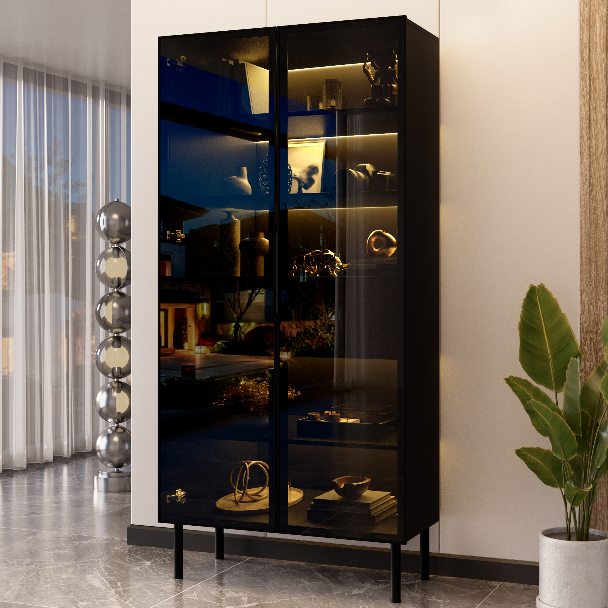 Détail du vitrine